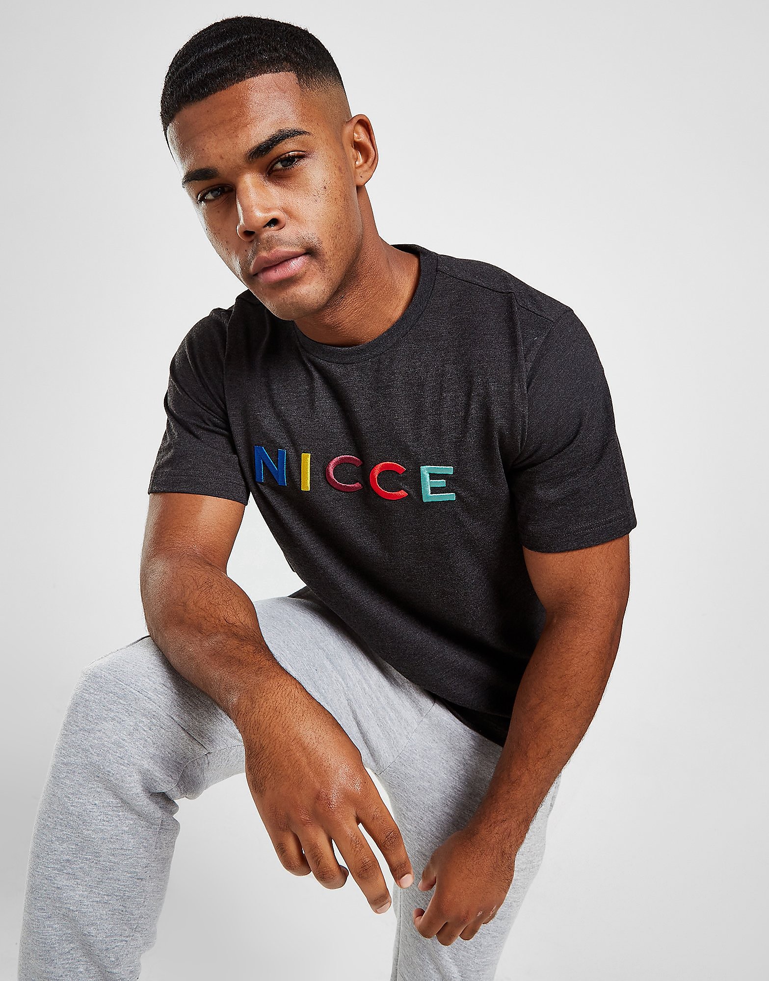 

Nicce Dallas T-Shirt - Grey - Mens, Grey