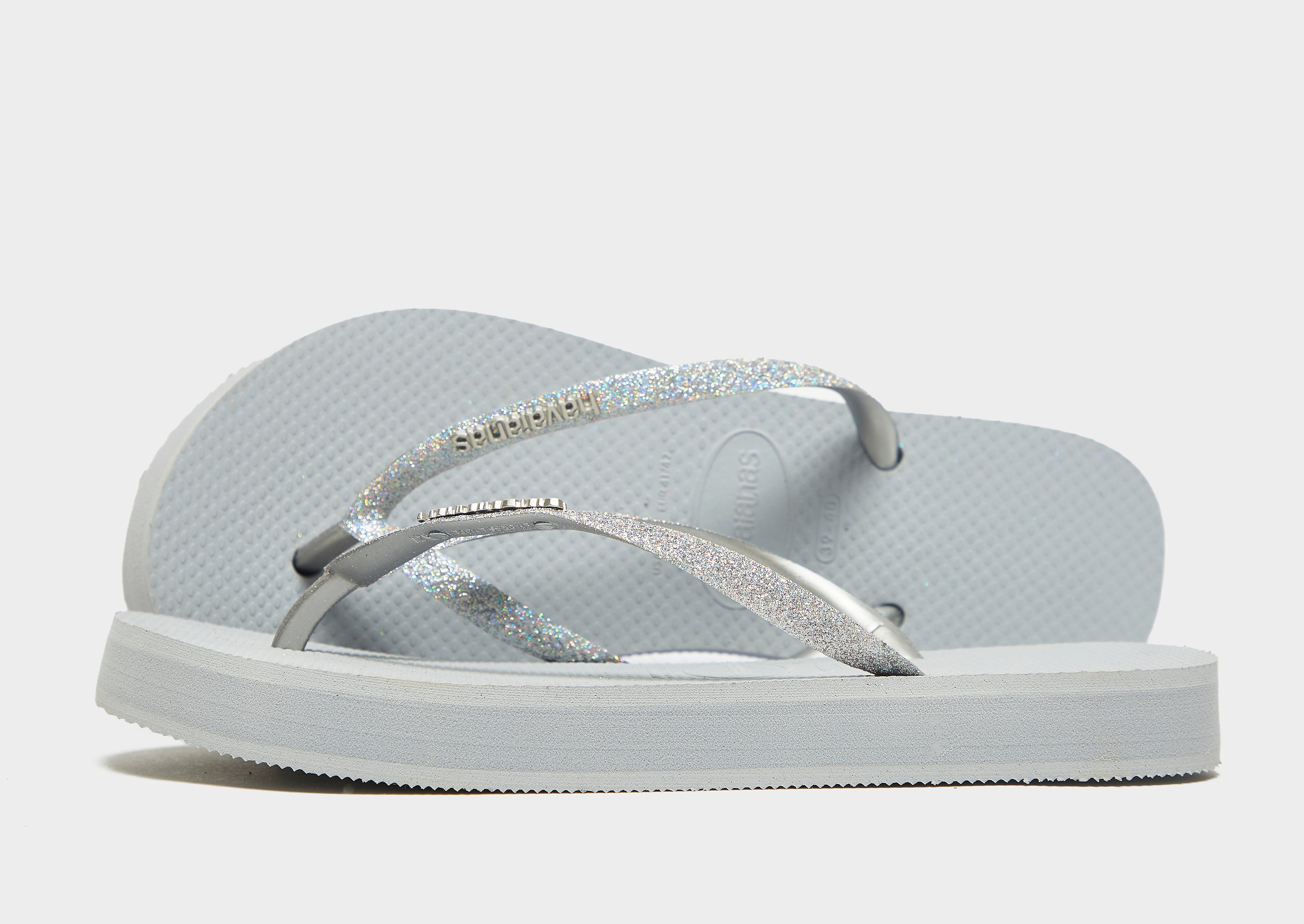 

Havaianas Slim Platform Shine Flip Flops Women's - Grey, Grey