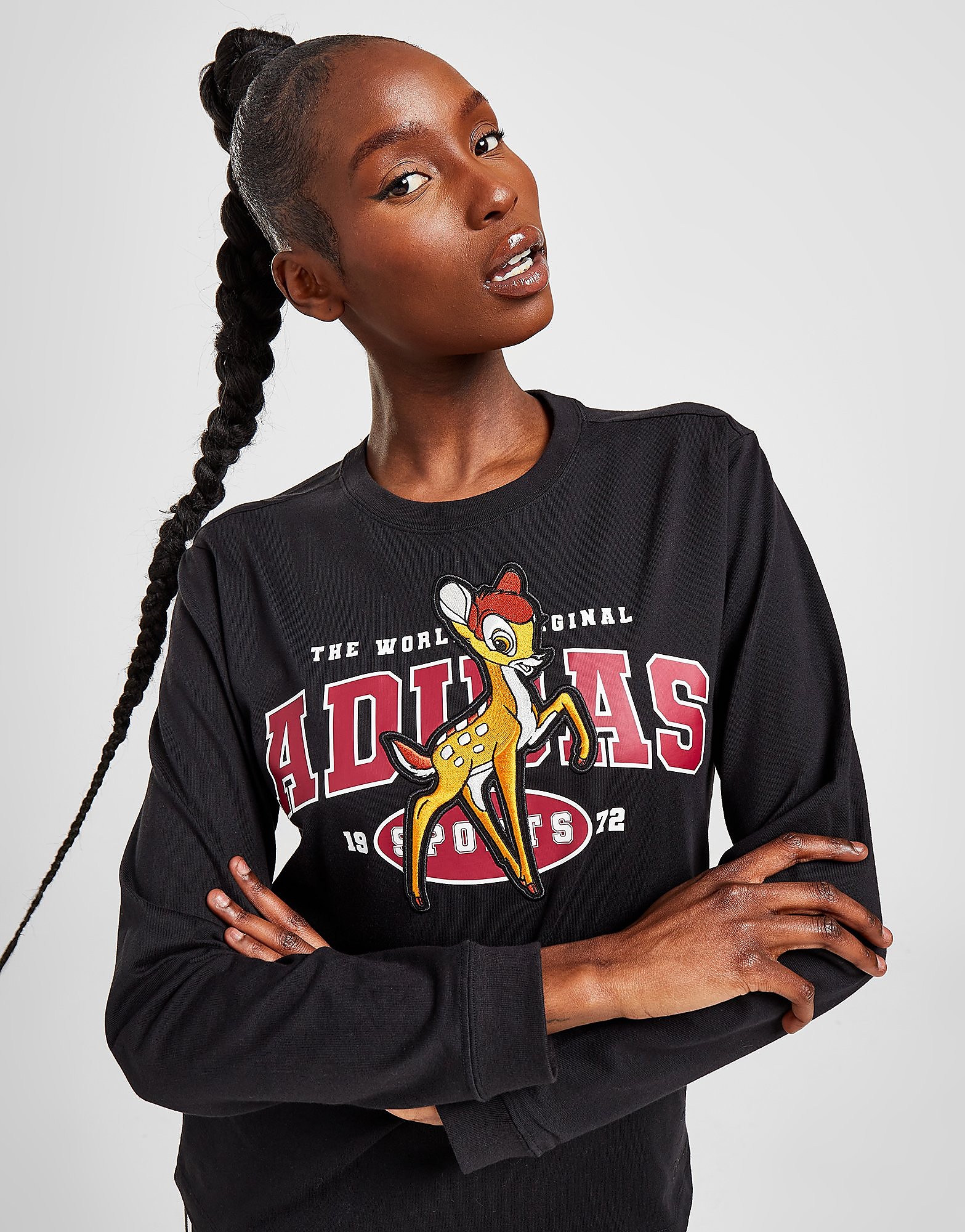 

adidas Originals Bambi Long Sleeve T-Shirt - Black - Womens, Black
