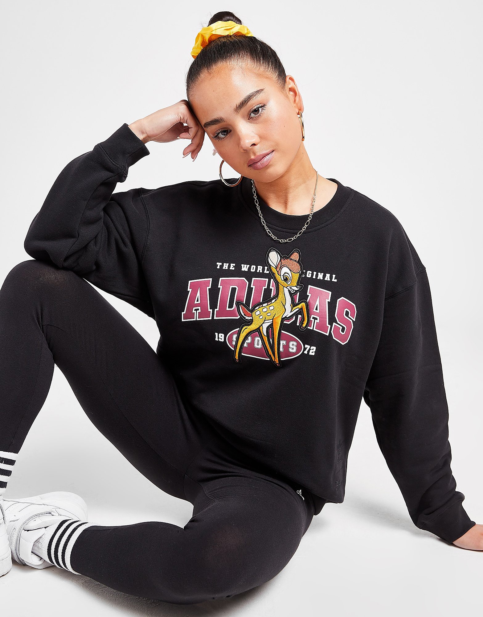 

adidas Originals Bambi Crew Neck Sweatshirt - Black - Womens, Black