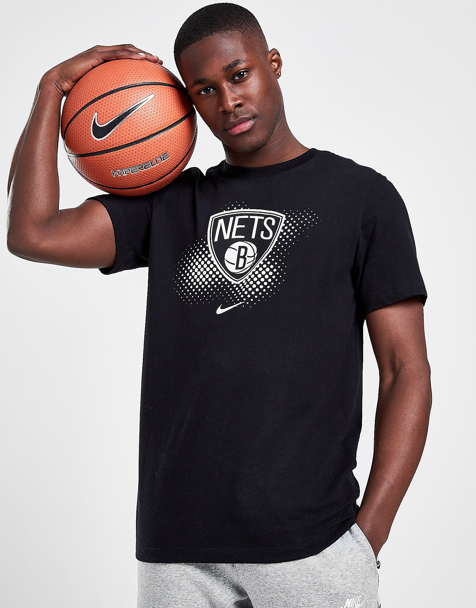 Nike NBA Brooklyn Nets Logo T-Shirt - Black - Mens, Black