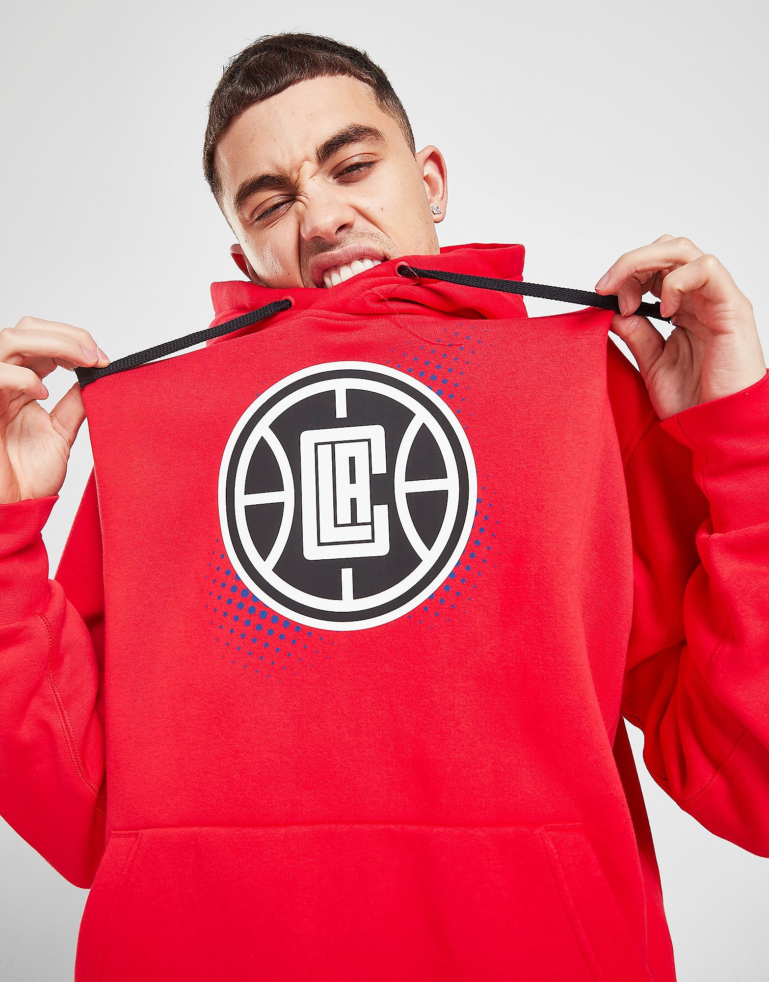 Nike NBA Los Angeles Clippers Pullover Fleece Hoodie - University Red - Mens, University Red