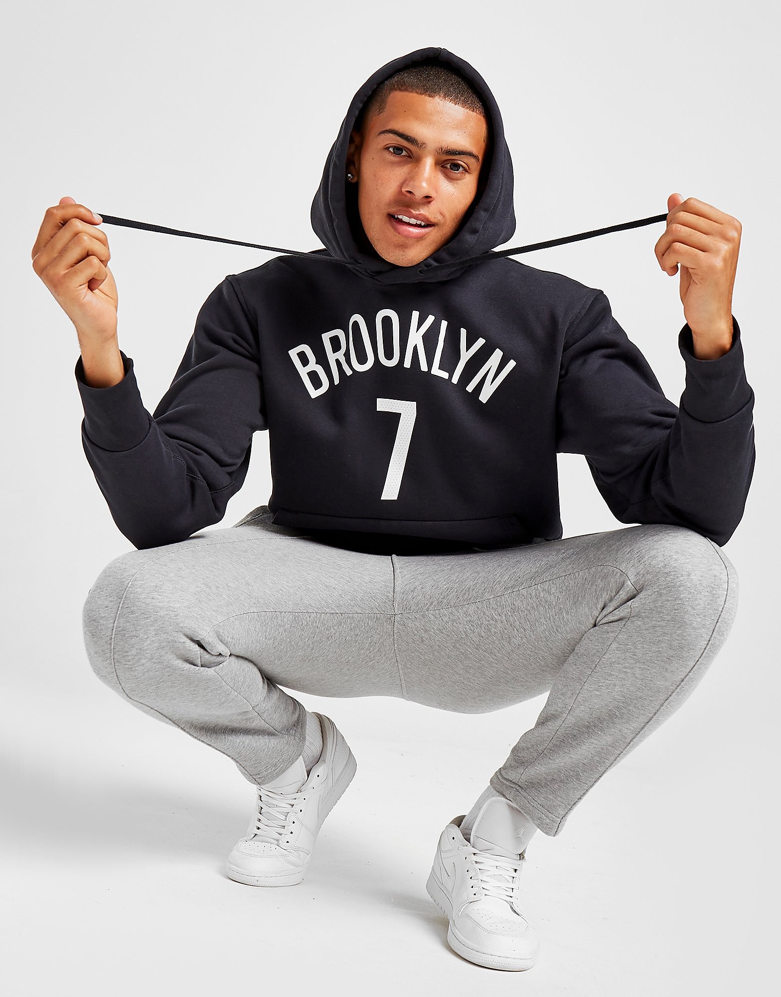 

Nike NBA Brooklyn Nets Durant #7 Pullover Fleece Hoodie - Black - Mens, Black