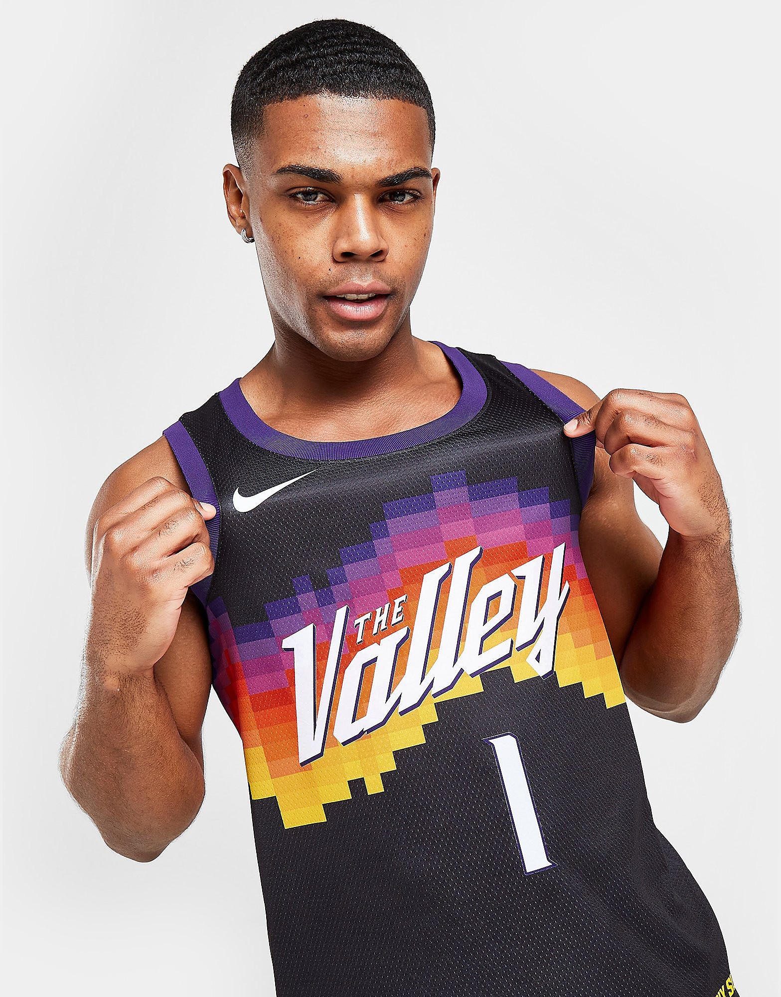 

Nike NBA Phoenix Suns City Edition Booker #1 Jersey - Black - Mens, Black
