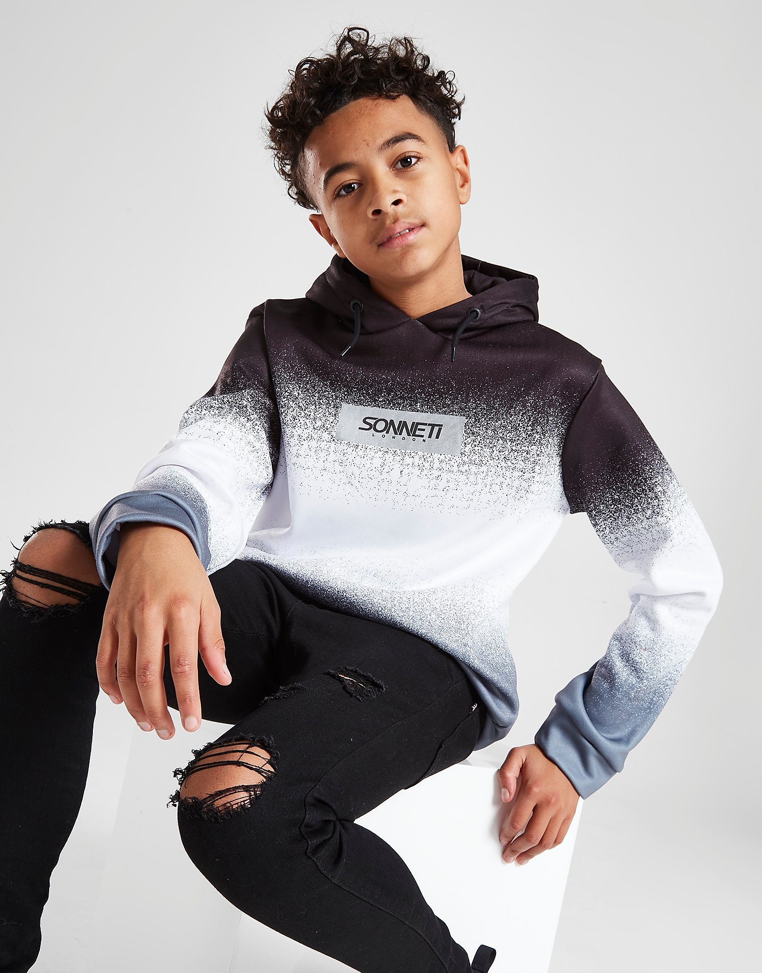 

Sonneti Speckle Fade Overhead Hoodie Junior - White/Black - Kids, White/Black