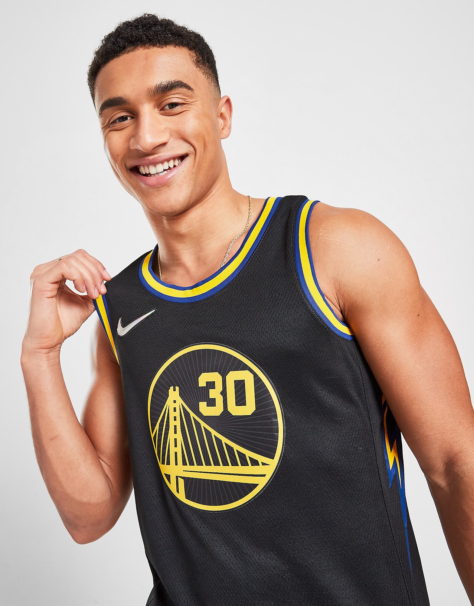 

Nike NBA Golden State Warrior Curry #30 Swingman Jersey - Black - Mens, Black