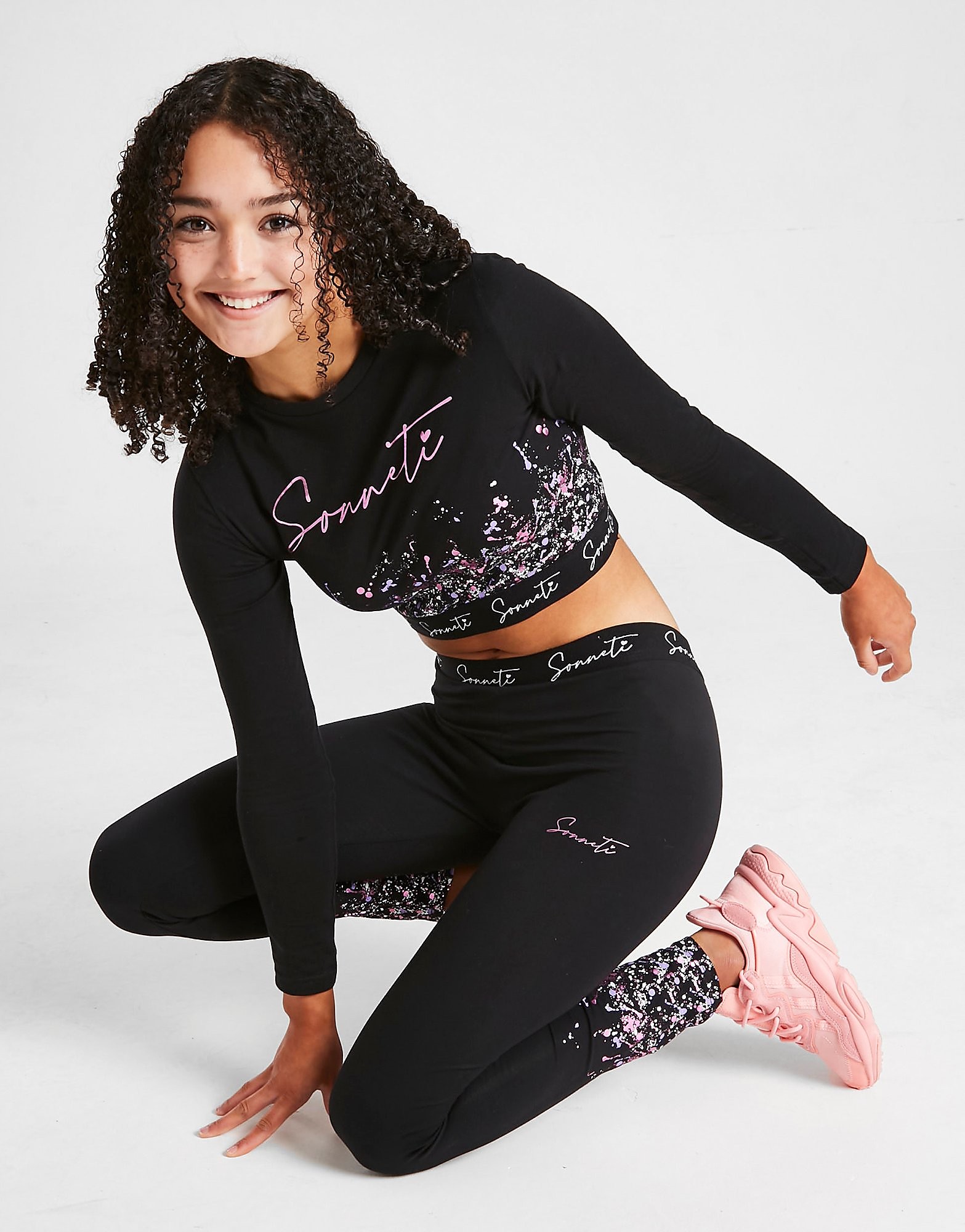 

Sonneti Girls' Paint Splash Leggings Junior - Black - Kids, Black