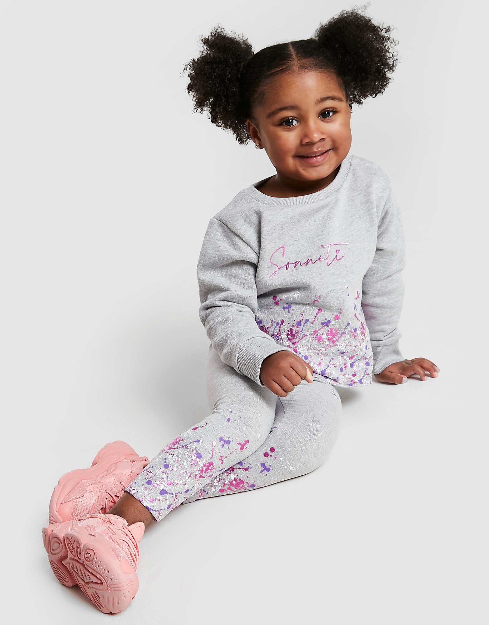 Sonneti Sweatshirt/Leggings Girls' Micro Splatter para Bebé - Cinzento - Kids, Cinzento
