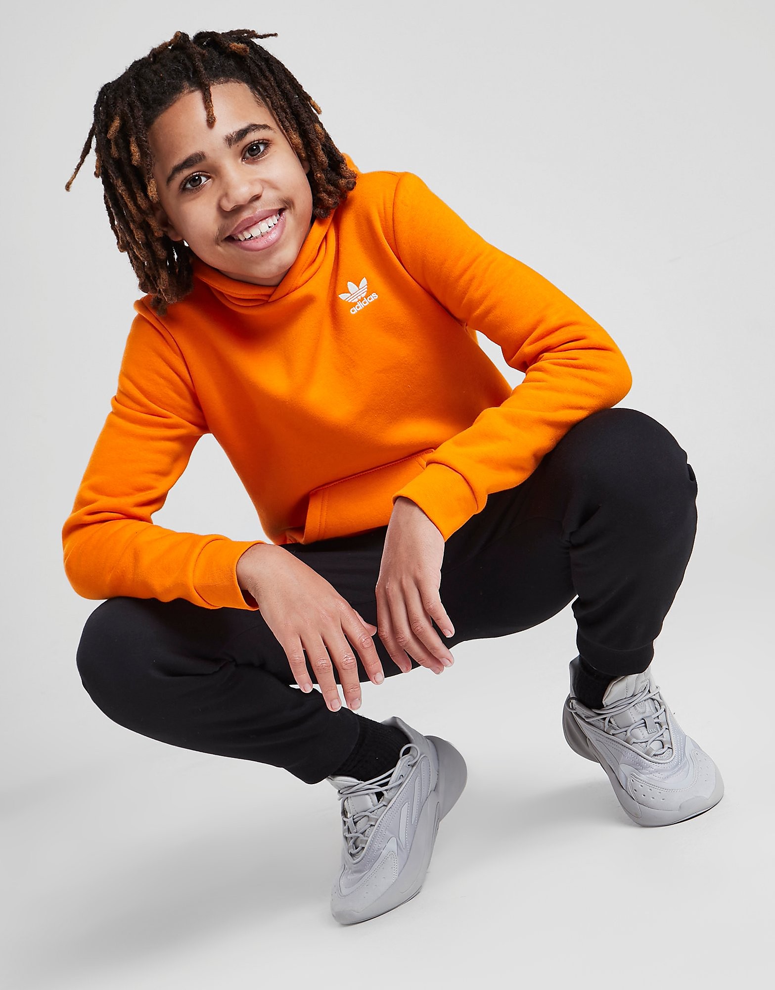 

adidas Originals Trefoil Essential Hoodie Junior - Only at JD - Orange - Kids, Orange