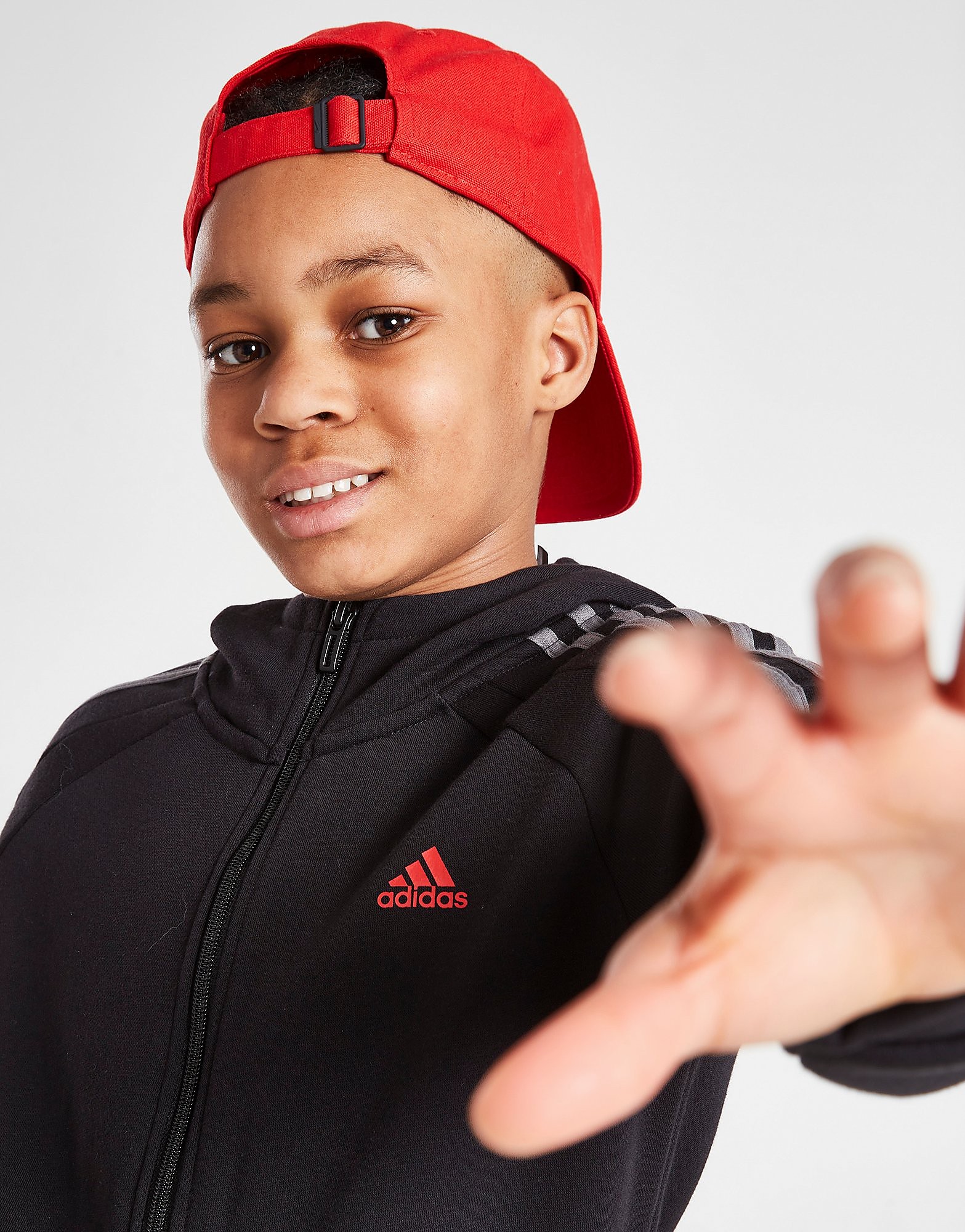 

adidas Energize Full Zip Hoodie Junior - Only at JD - Black - Kids, Black