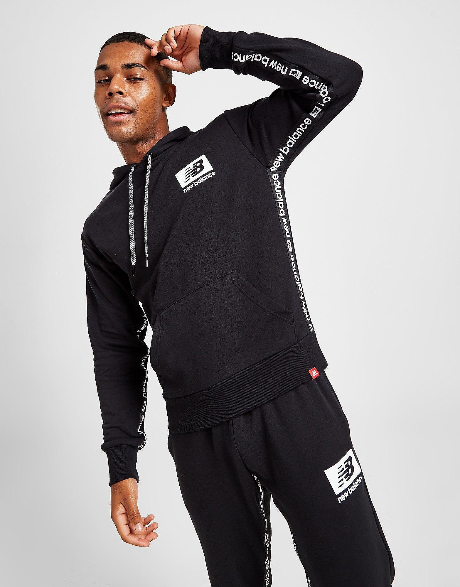 

New Balance Essential ID Tape Hoodie - Black - Mens, Black