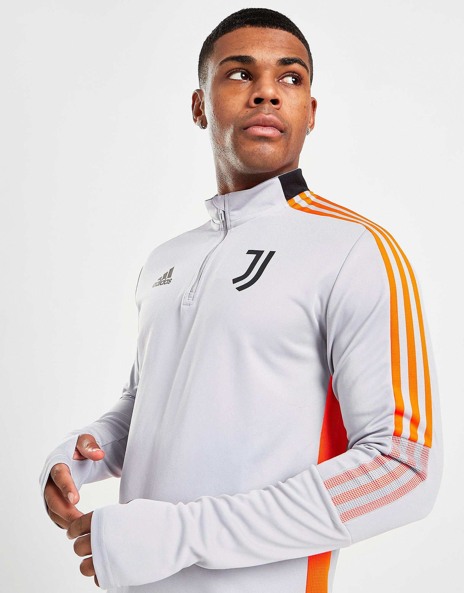 

adidas Juventus Training 1/4 Zip Top - Glory Grey - Mens, Glory Grey