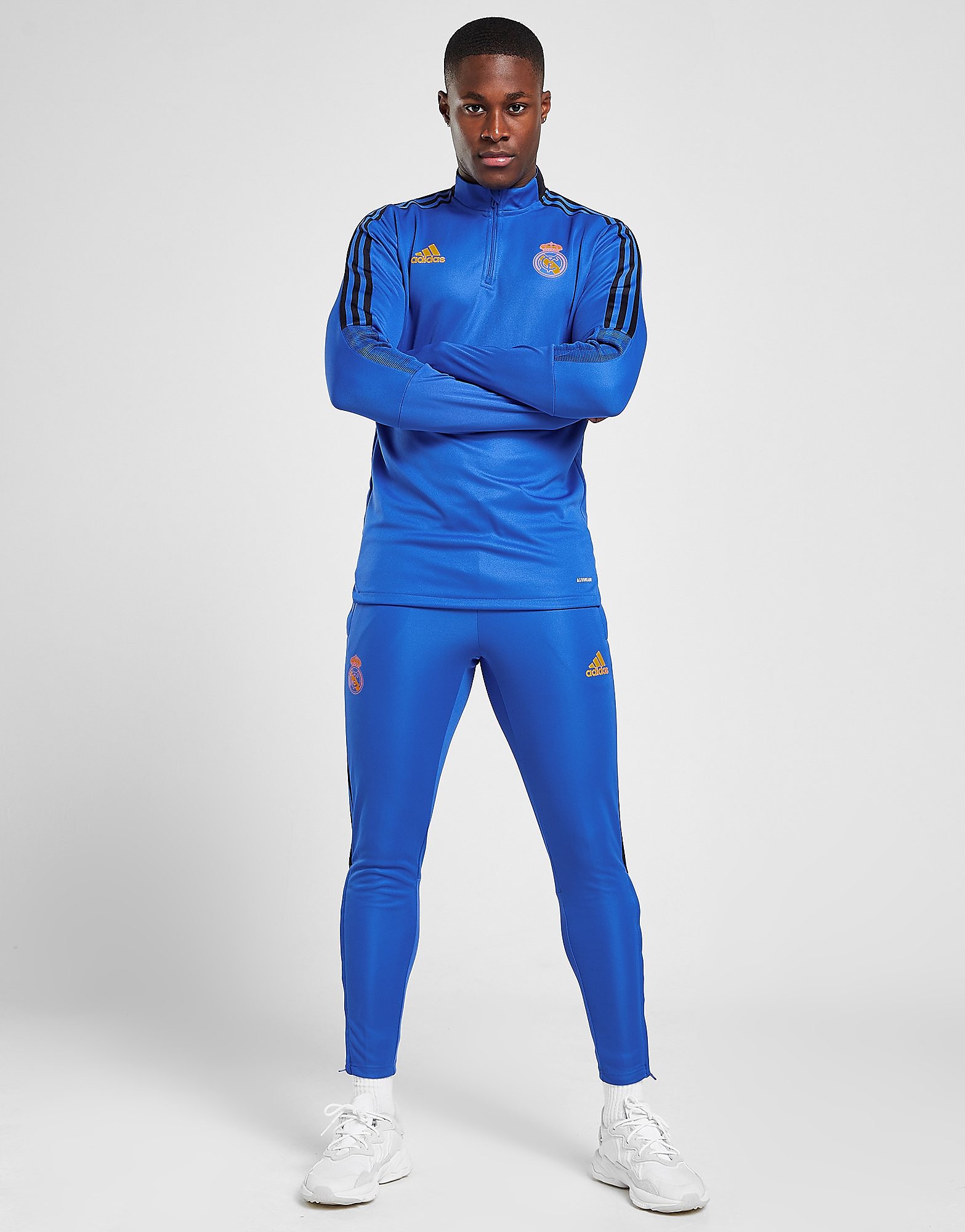 

adidas Real Madrid Training Pants - Hi-Res Blue / Lucky Orange - Mens, Hi-Res Blue / Lucky Orange