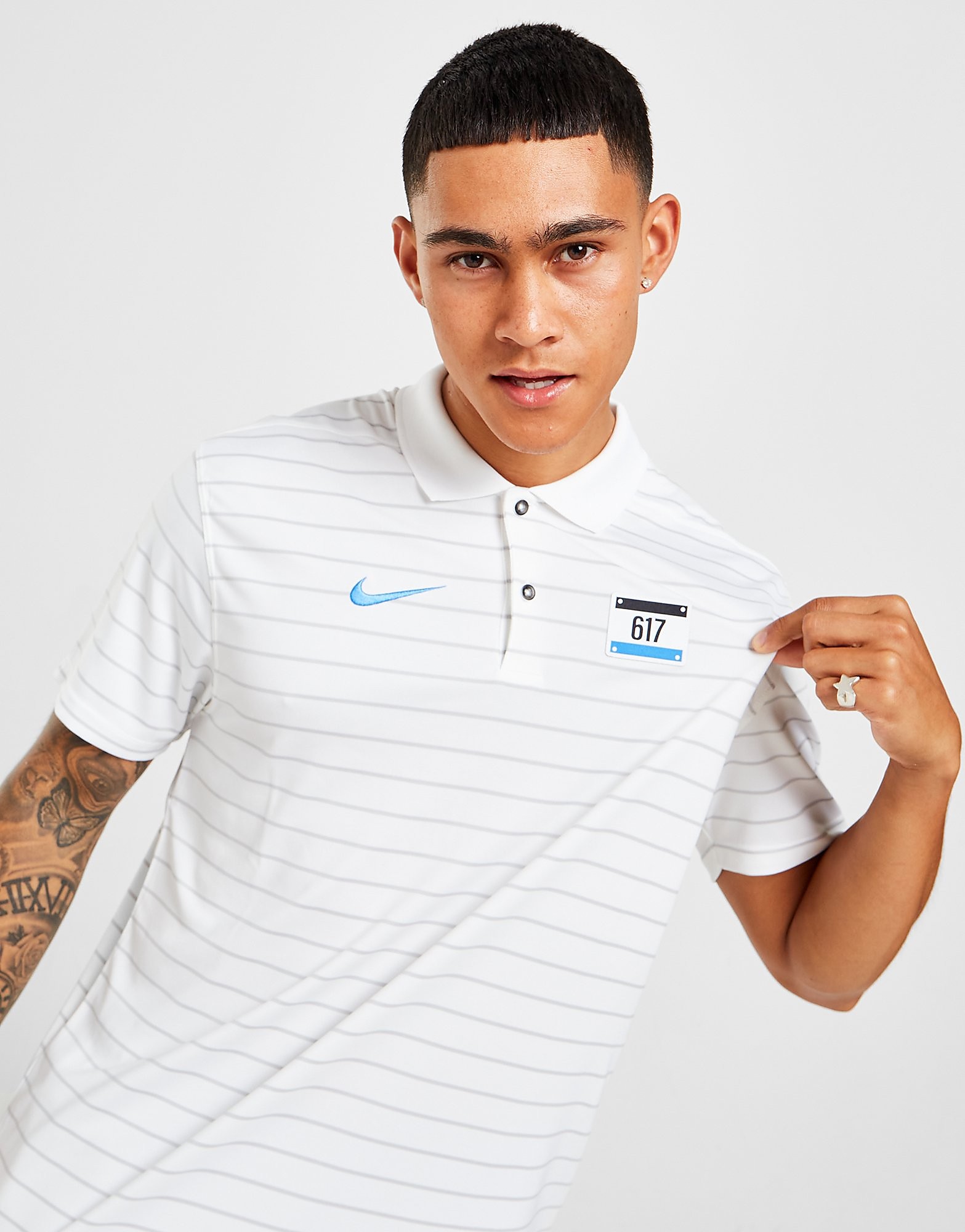 

Nike MLB Boston Red Sox City Connect Striped Polo Shirt - White/S - Mens, White/S