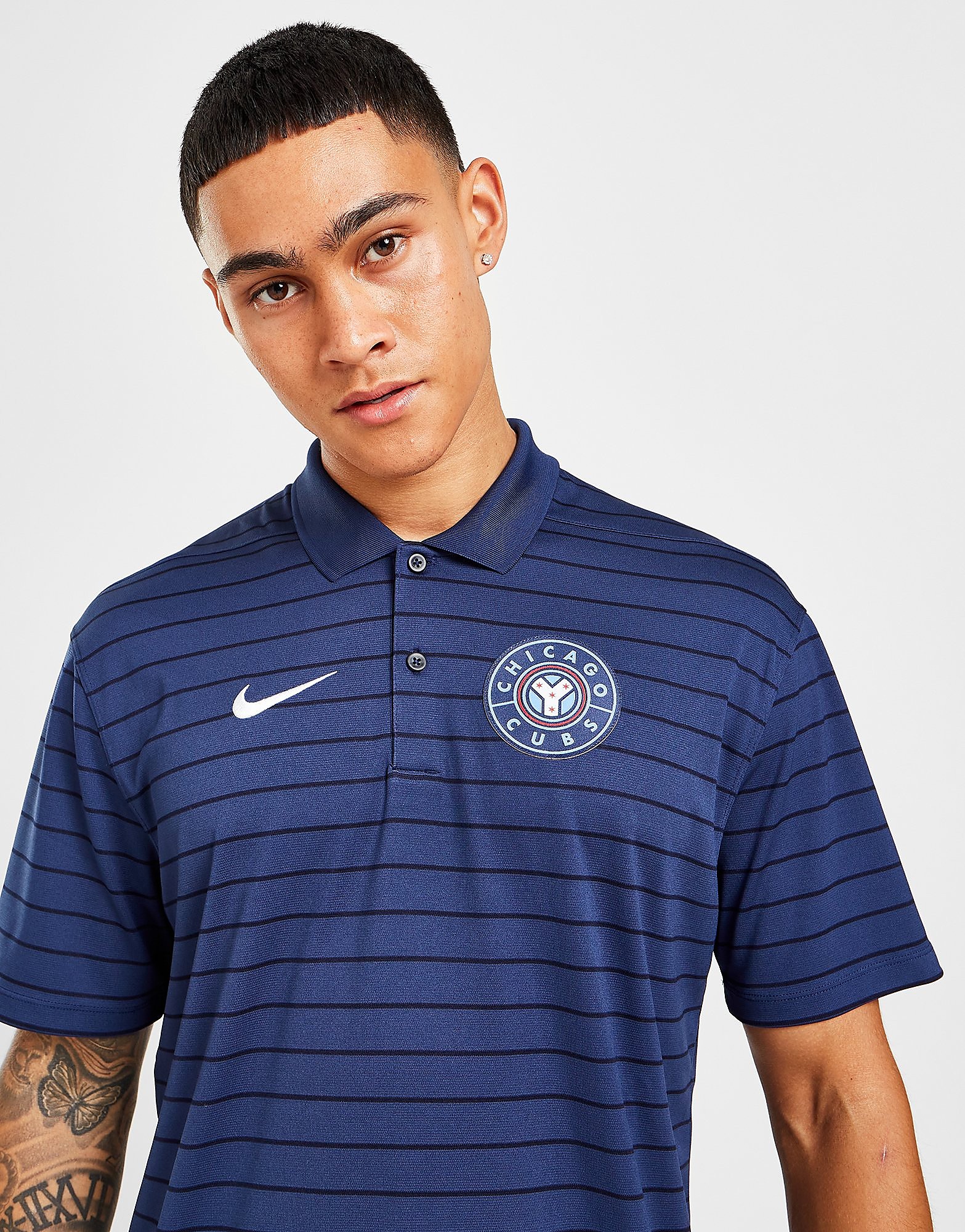 

Nike MLB Chicago Cubs City Connect Stripe Polo Shirt - Blue - Mens, Blue