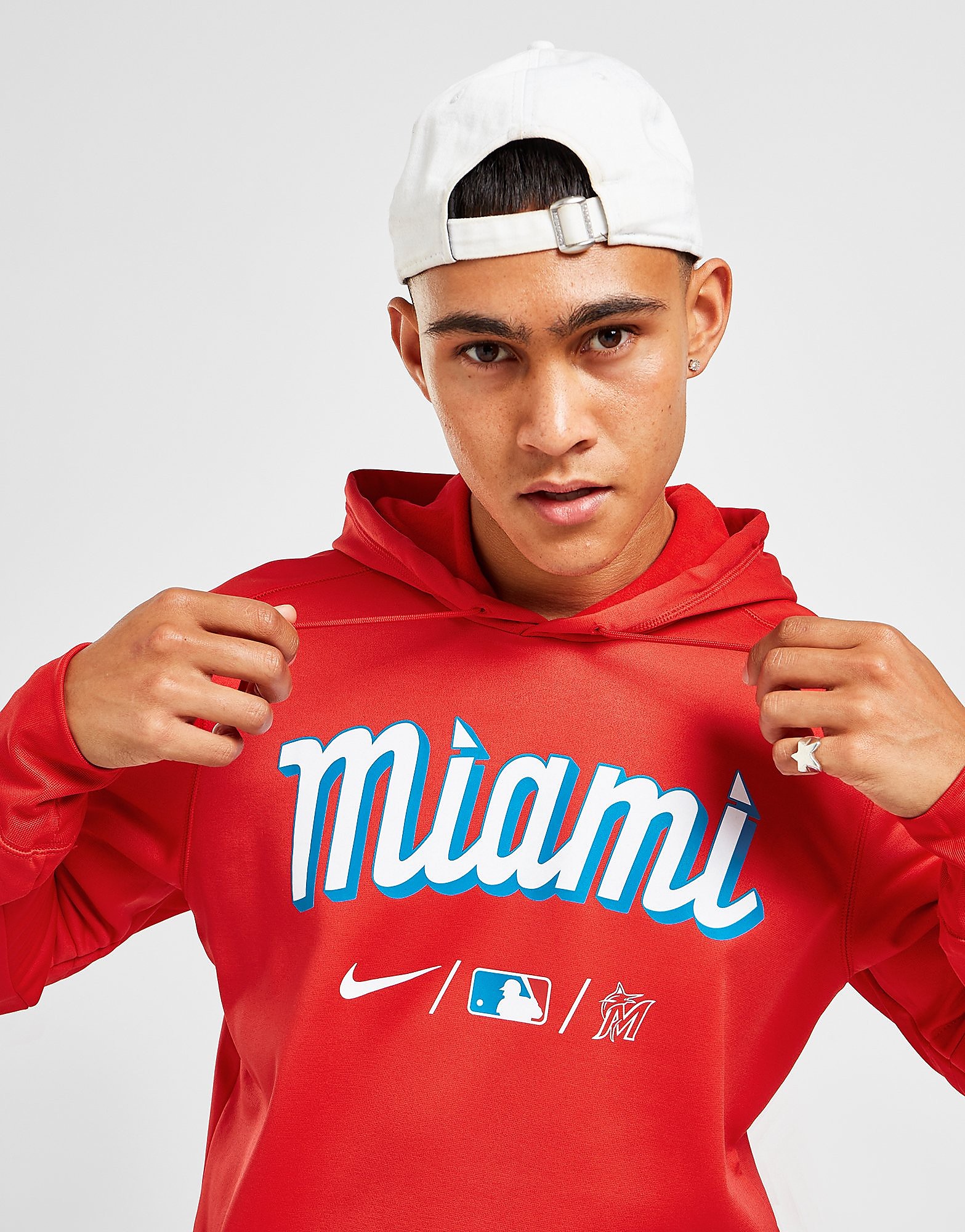 

Nike MLB Miami Marlins City Connect Therma Hoodie - Red - Mens, Red