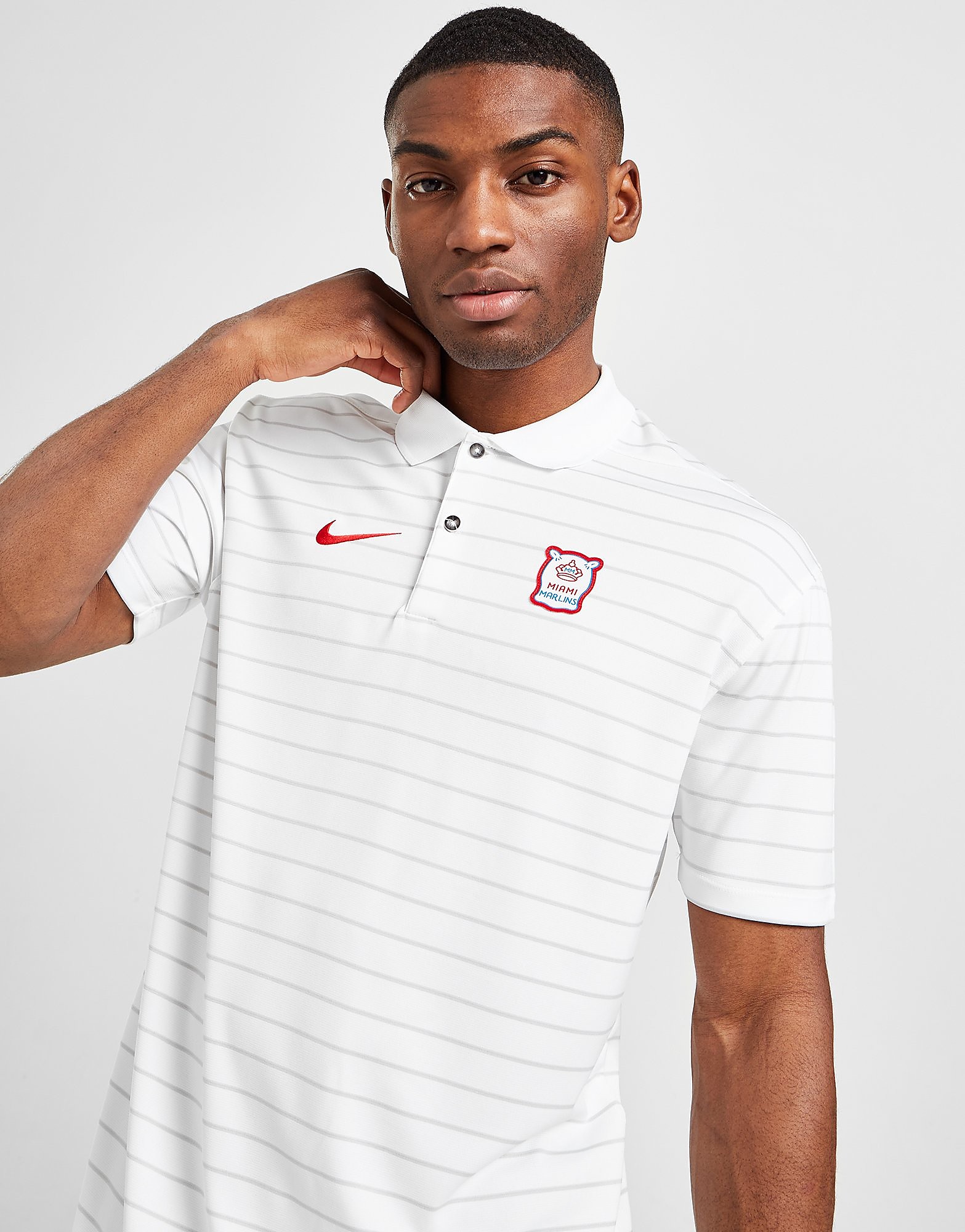 

Nike MLB Miami Marlins City Connect Polo Shirt - White - Mens, White