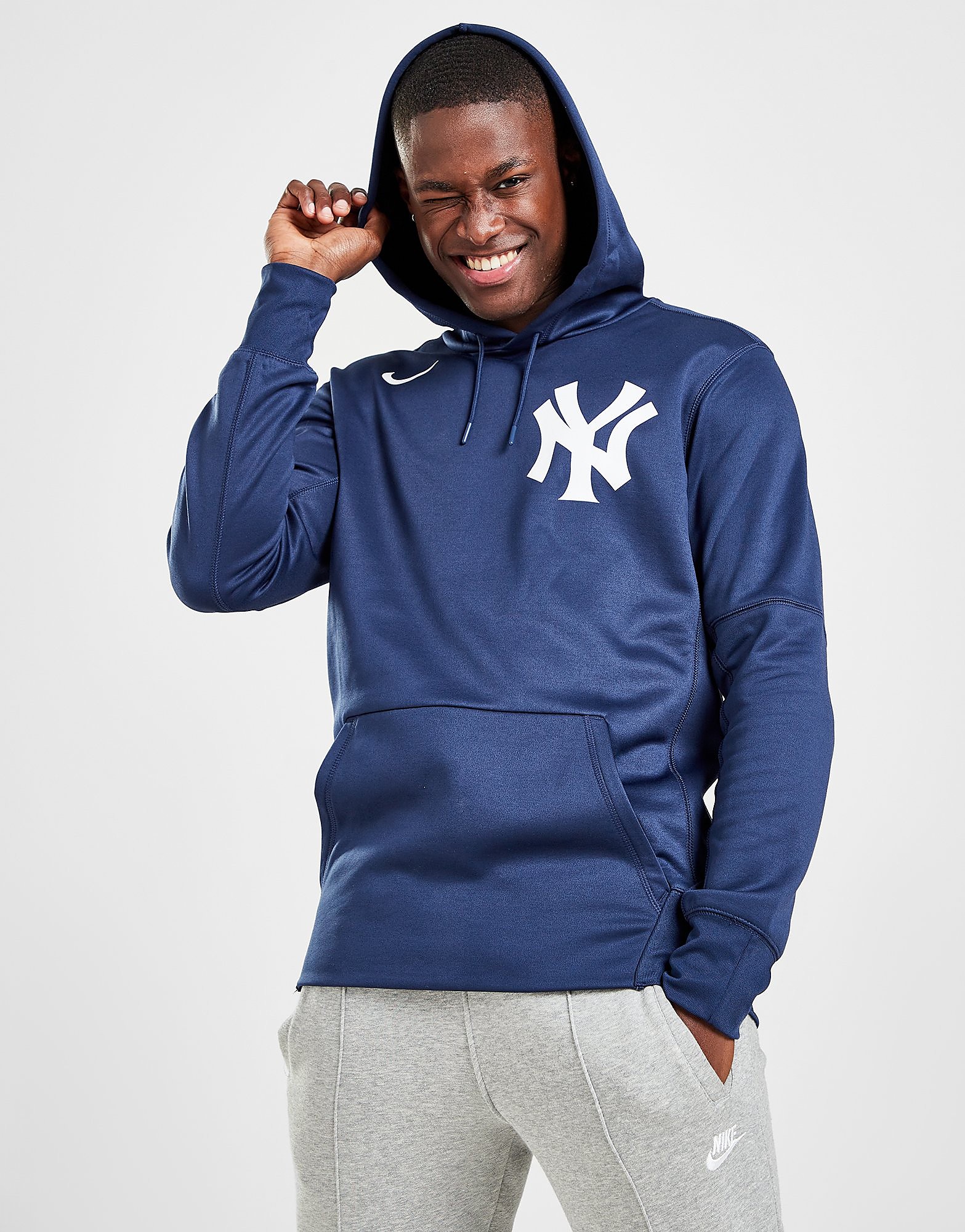 

Nike MLB New York Yankees Wordmark Therma Hoodie - Blue - Mens, Blue