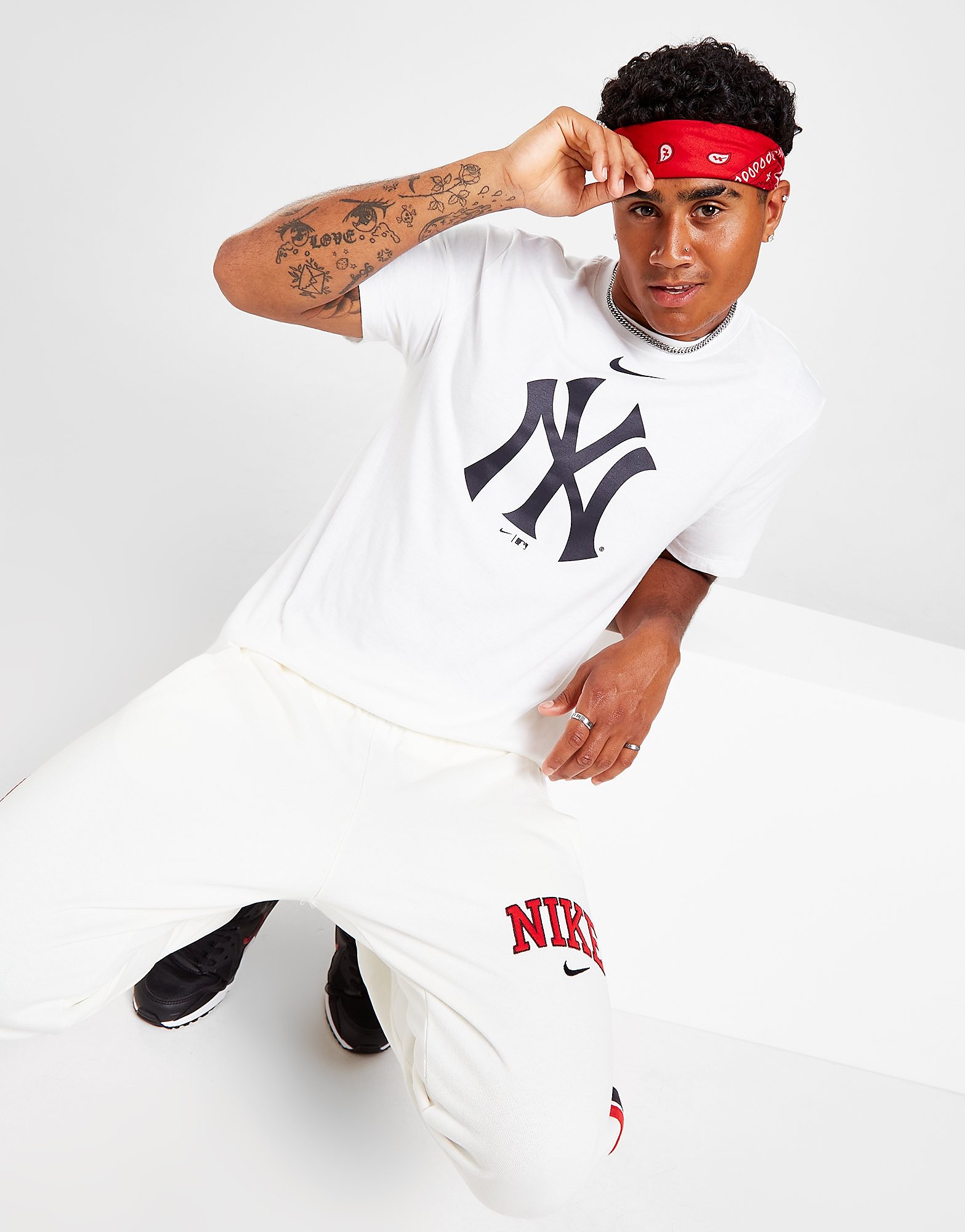 

Nike MLB New York Yankees Large Logo T-Shirt - White - Mens, White