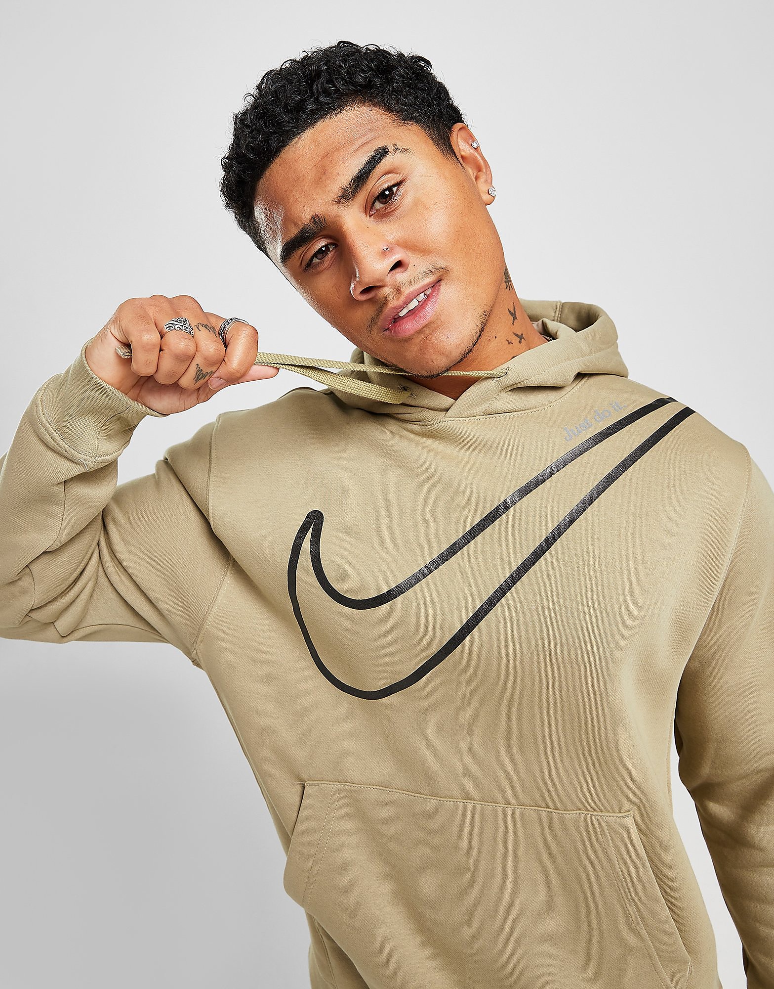 

Nike Swoosh Logo Hoodie - Brown - Mens, Brown
