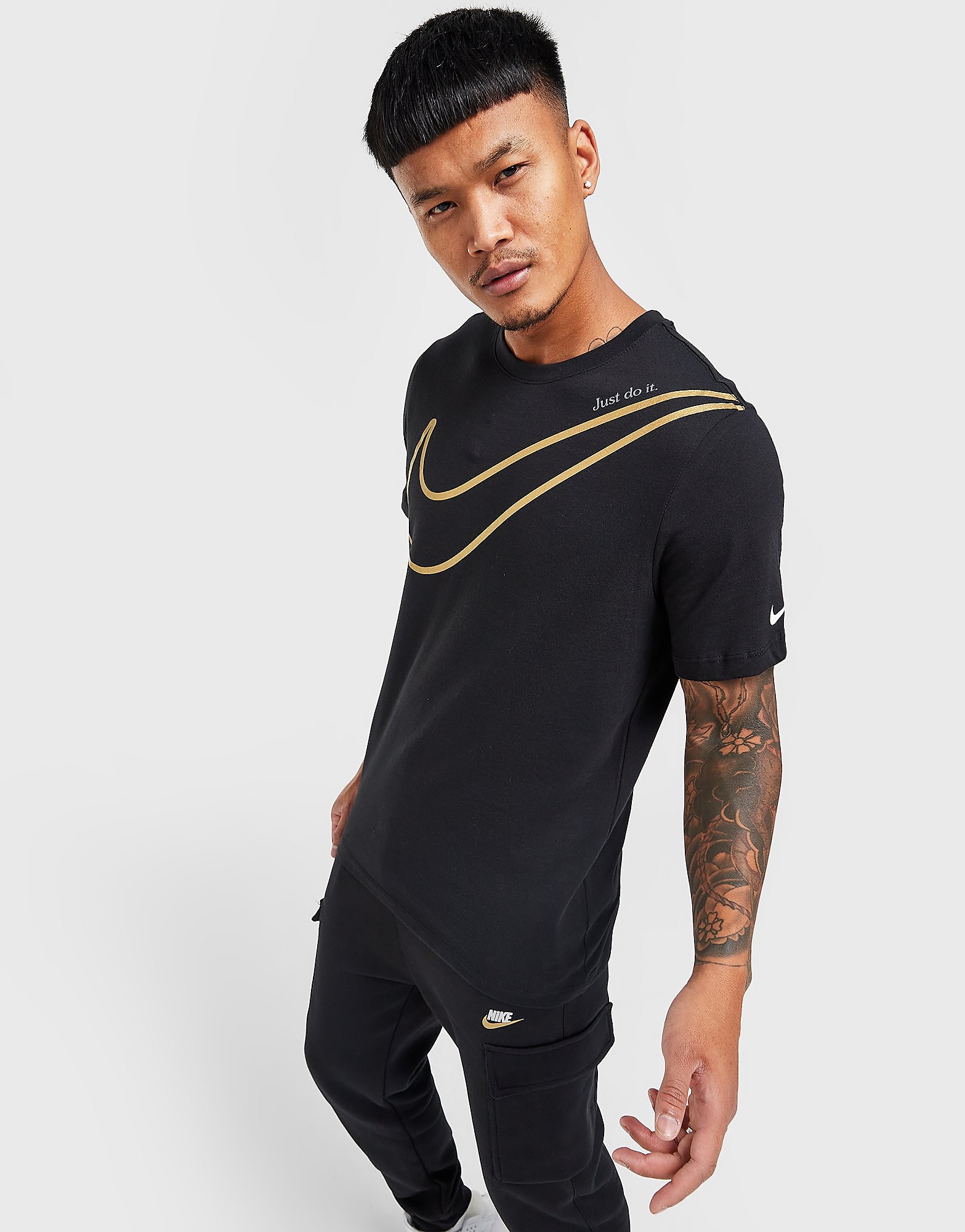 

Nike Swoosh T-Shirt - Black - Mens, Black
