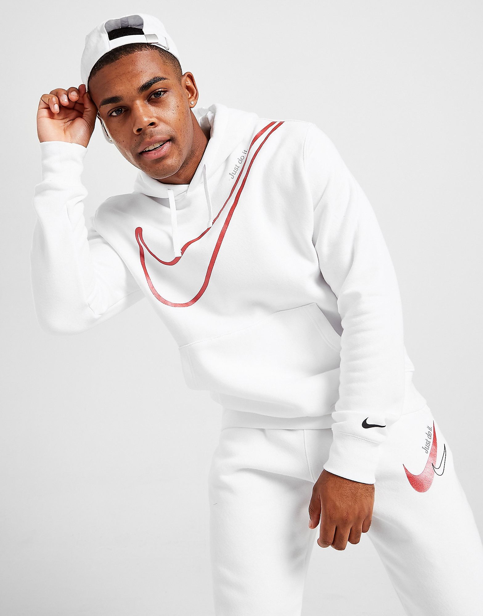 

Nike Swoosh Logo Hoodie - White - Mens, White