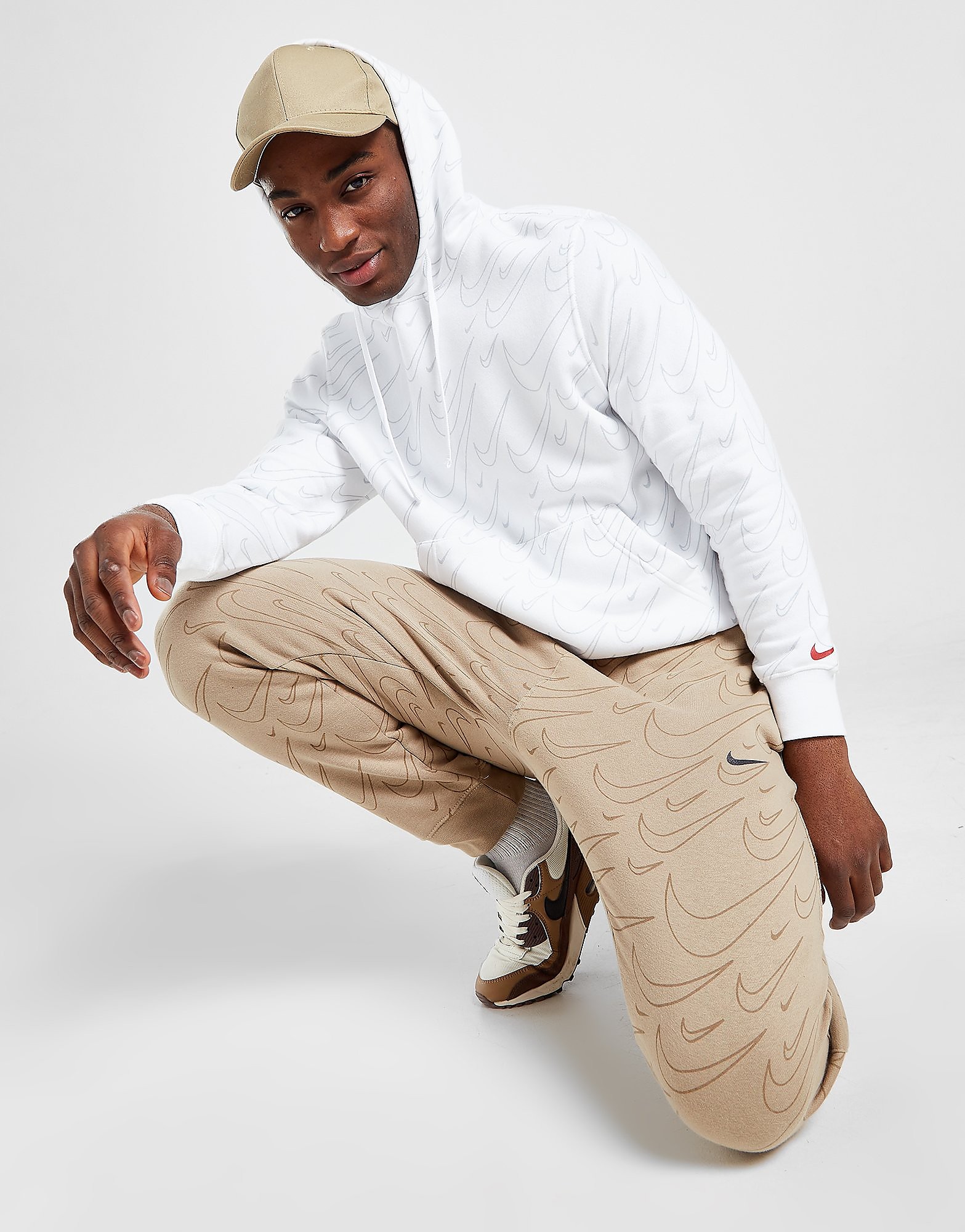 

Nike All Over Print Swoosh Joggers - Brown - Mens, Brown