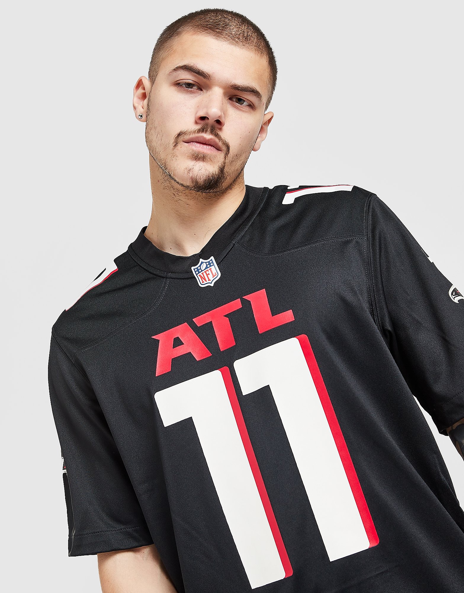 Nike NFL Atlanta Falcons Jones #11 Jersey - Black - Mens, Black