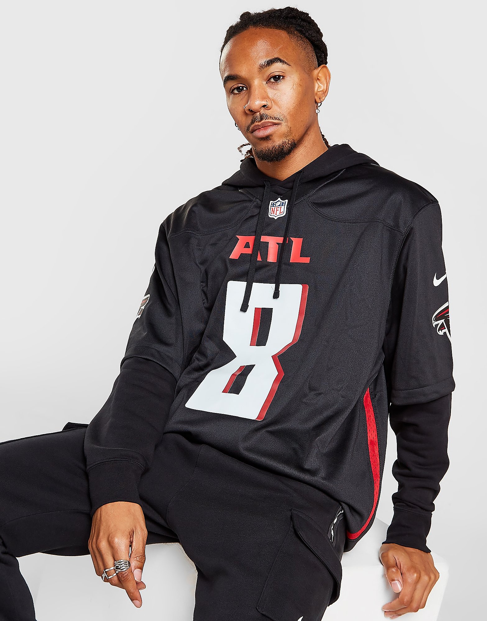 

Nike NFL Atlanta Falcons Pitts #8 Jersey - Black - Mens, Black