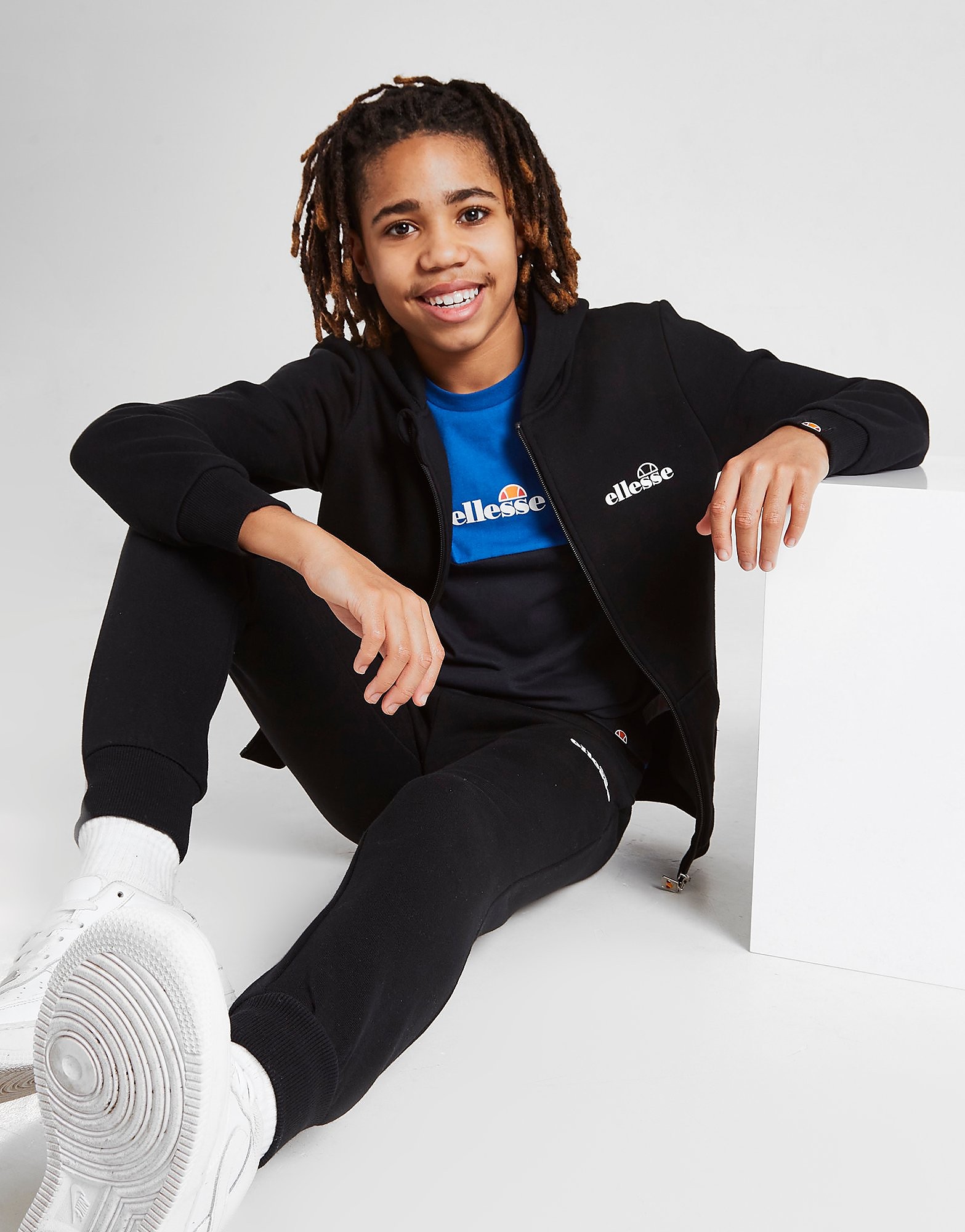 

Ellesse Meros Fleece Full Zip Tracksuit Junior - Black - Kids, Black