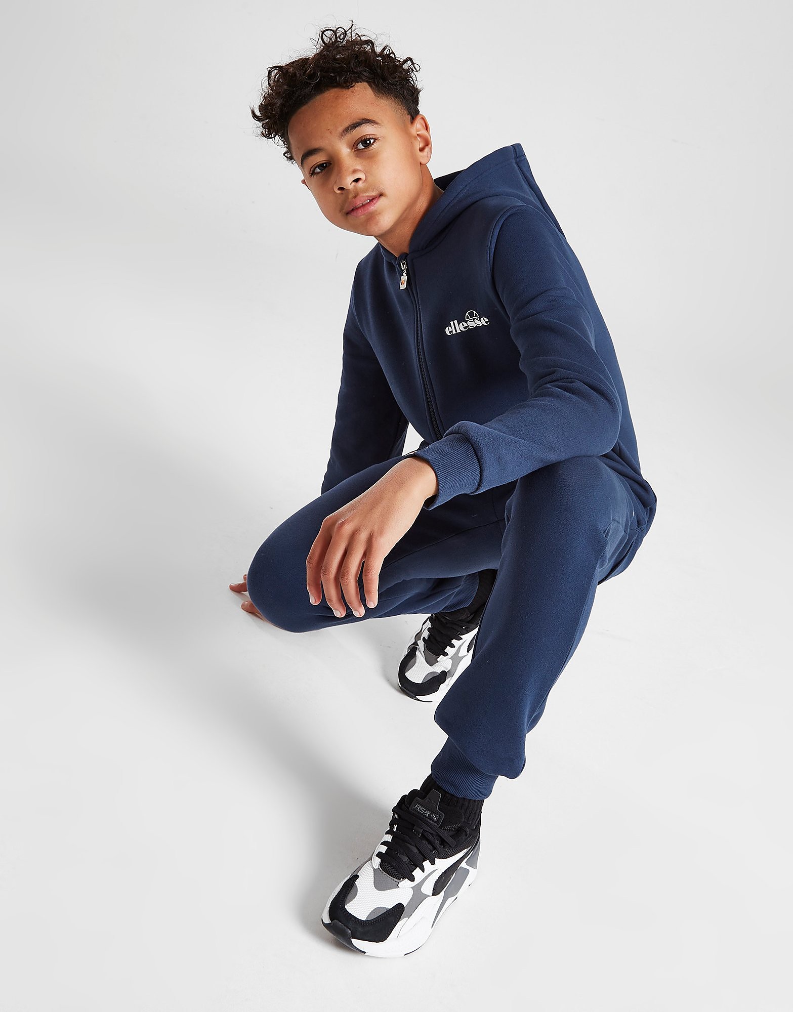 

Ellesse Meros Fleece Full Zip Tracksuit Junior - Navy - Kids, Navy