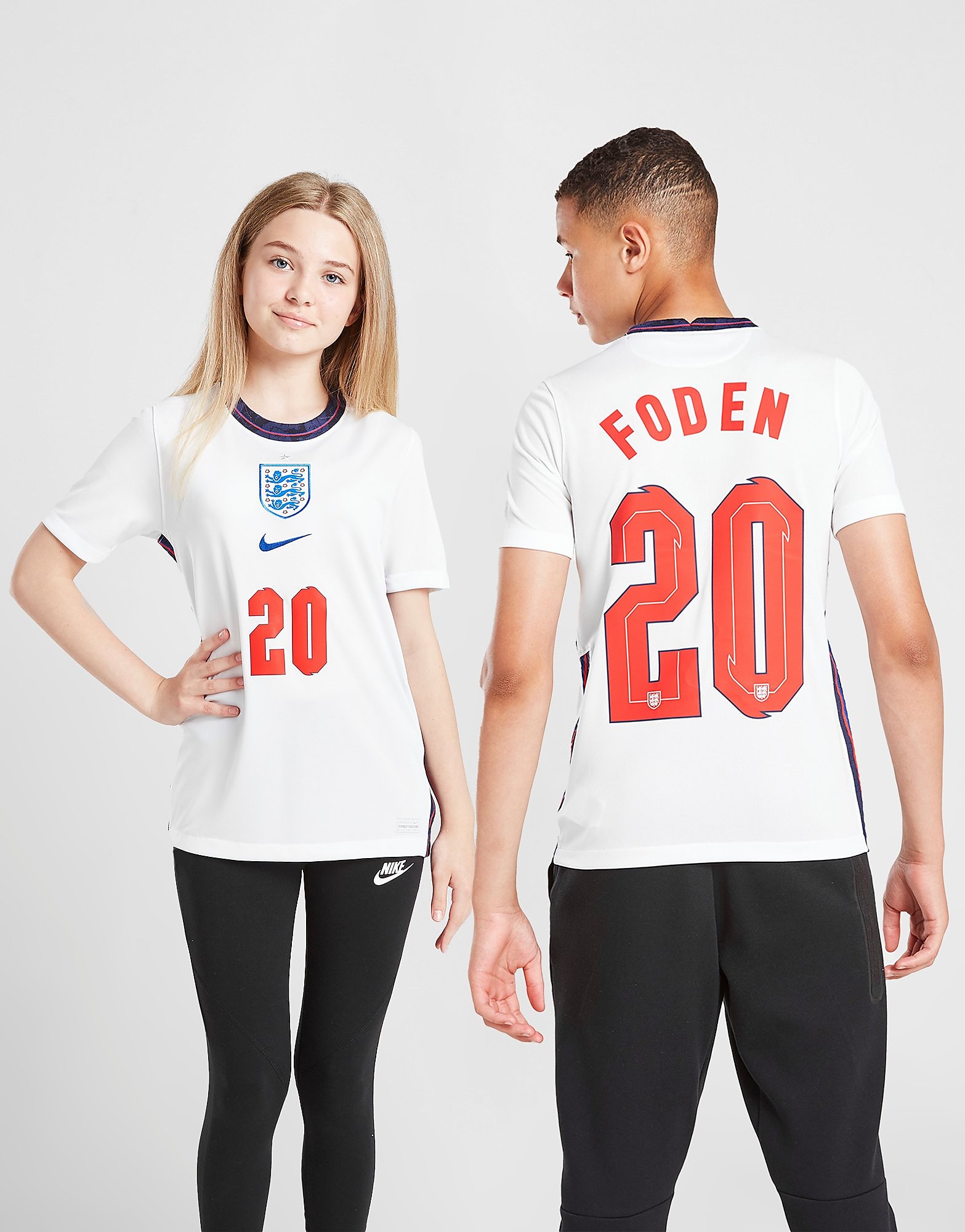 

Nike England 2020 Foden #20 Home Shirt Junior - White - Kids, White