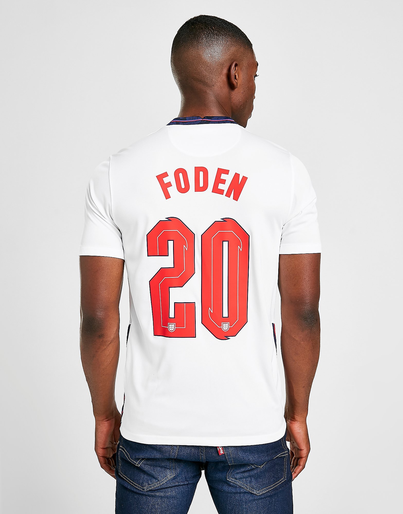 

Nike England 2020 Foden #20 Home Shirt - White - Mens, White