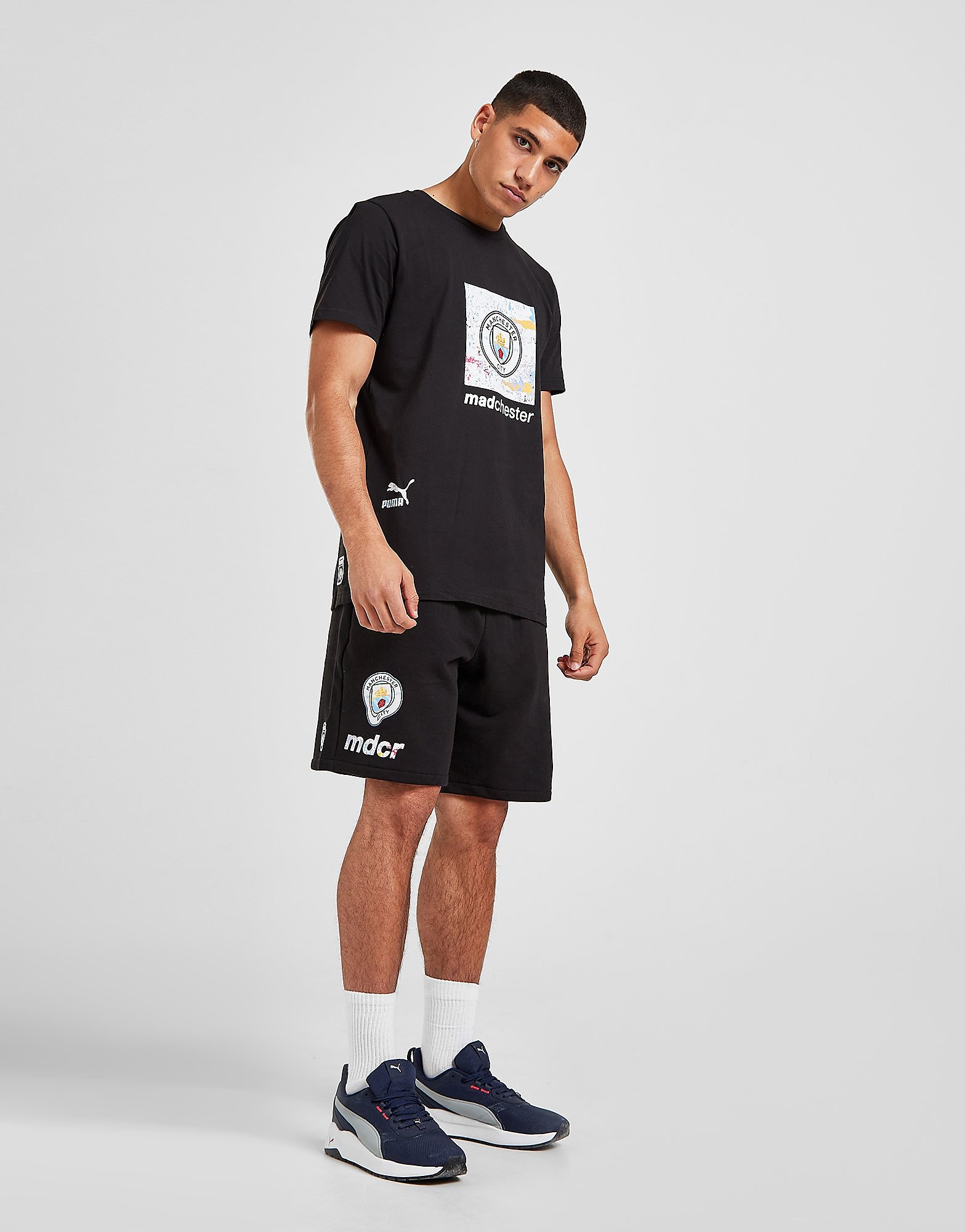

Puma Manchester City Madchester Sweat Shorts - Black - Mens, Black