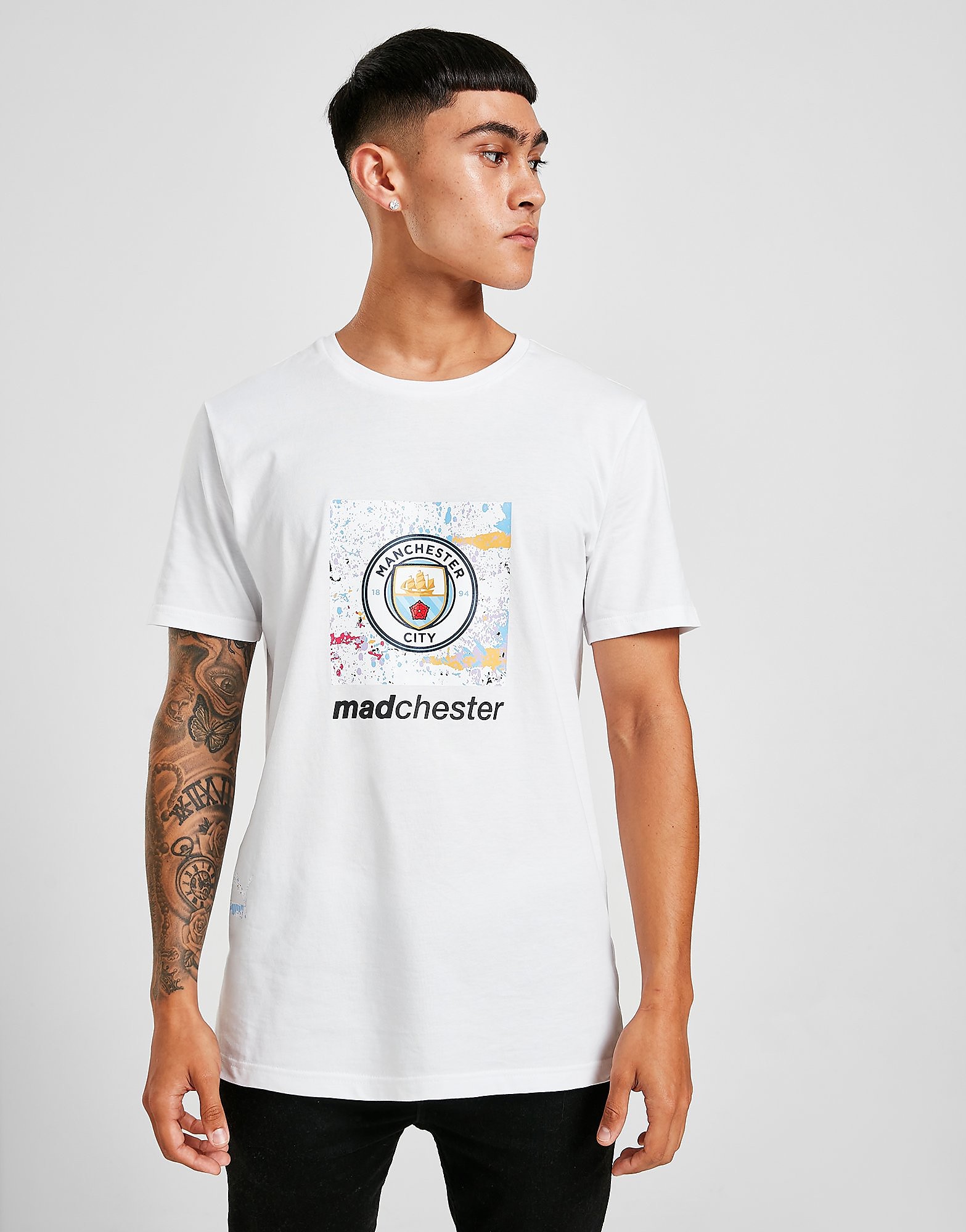 

Puma Manchester City Madechester Graphic Logo T-Shirt - White - Mens, White