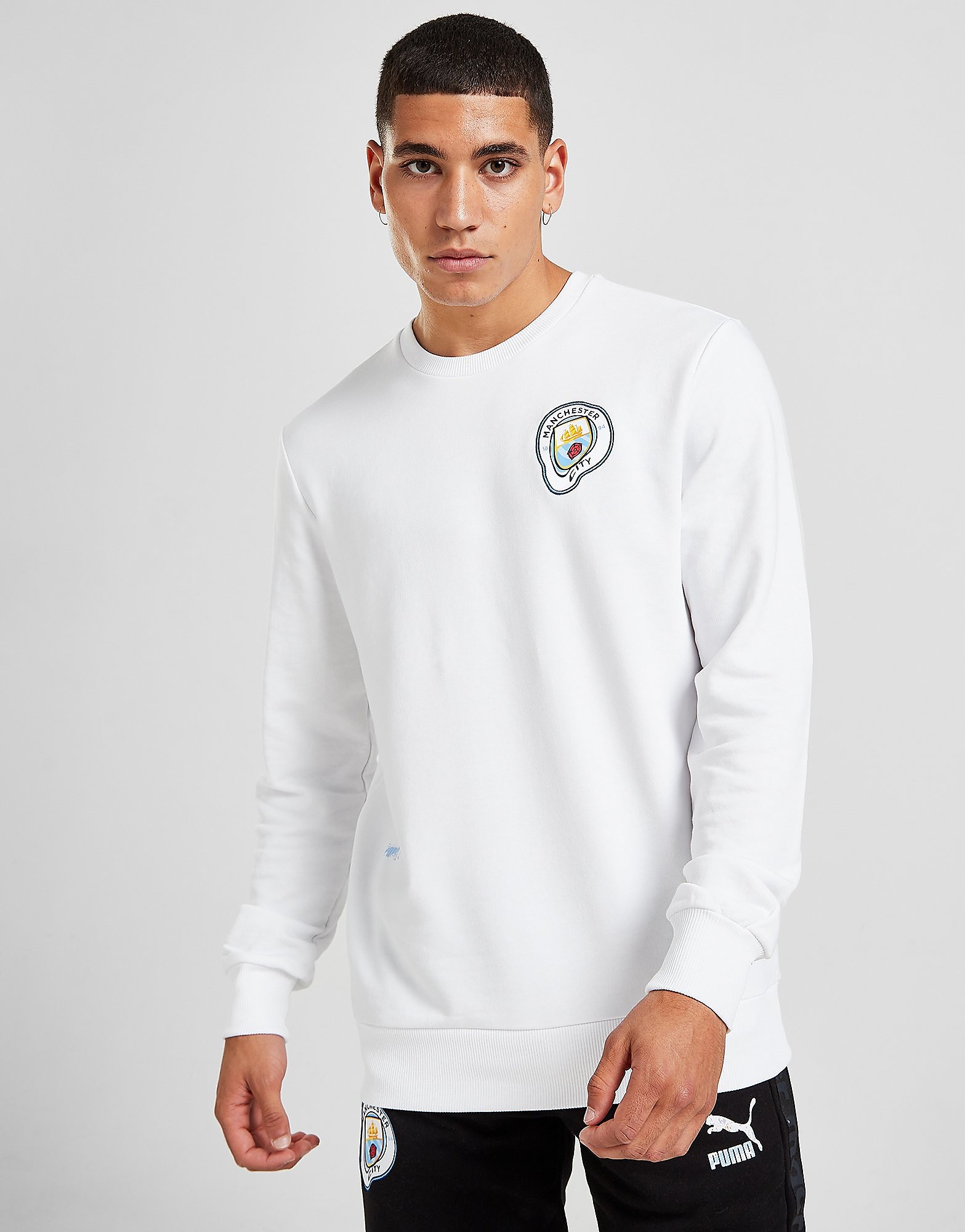 

Puma Manchester City Madchester Graphic Crew Sweatshirt - White - Mens, White