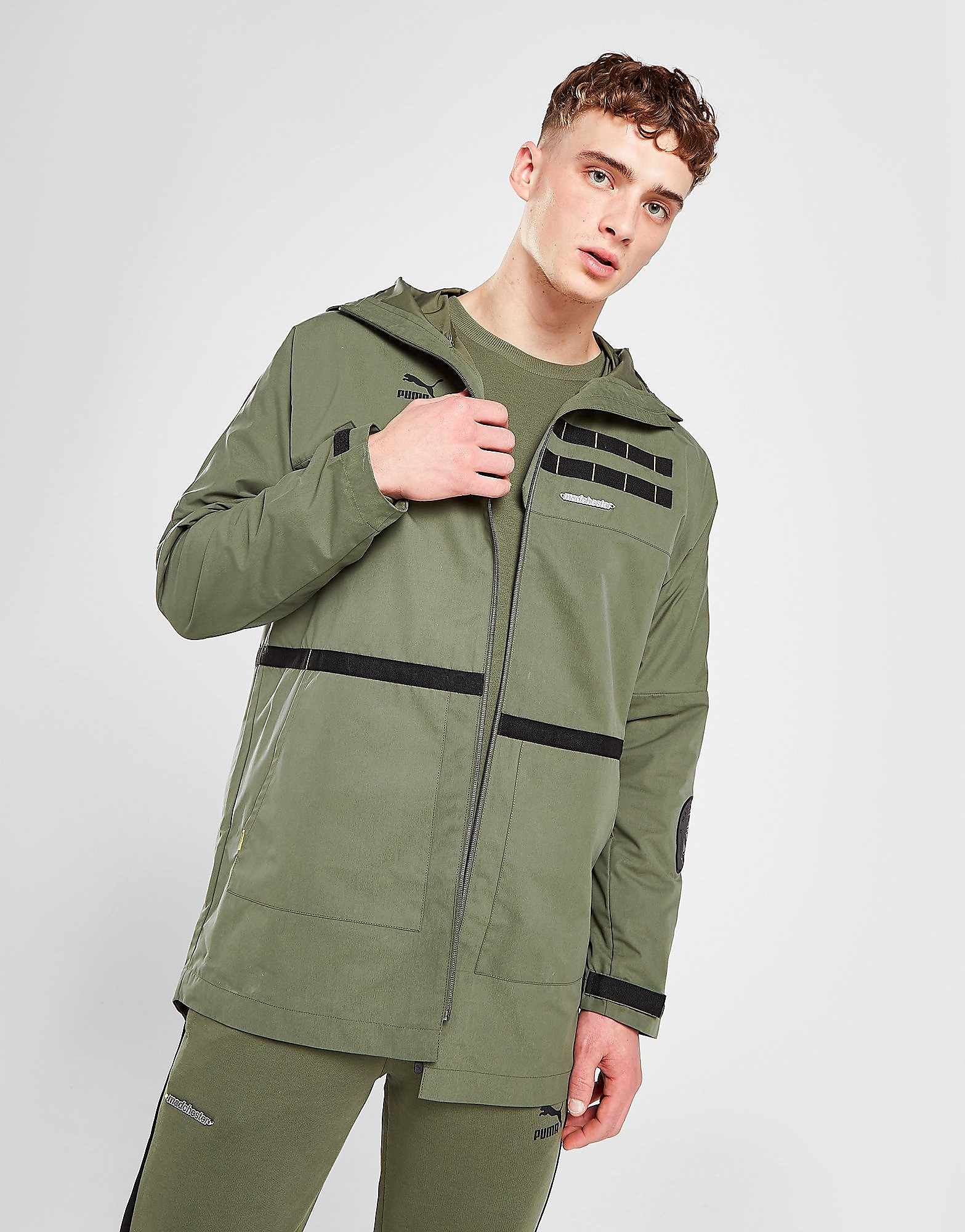 

Puma Madchester Parka Jacket - Green - Mens, Green