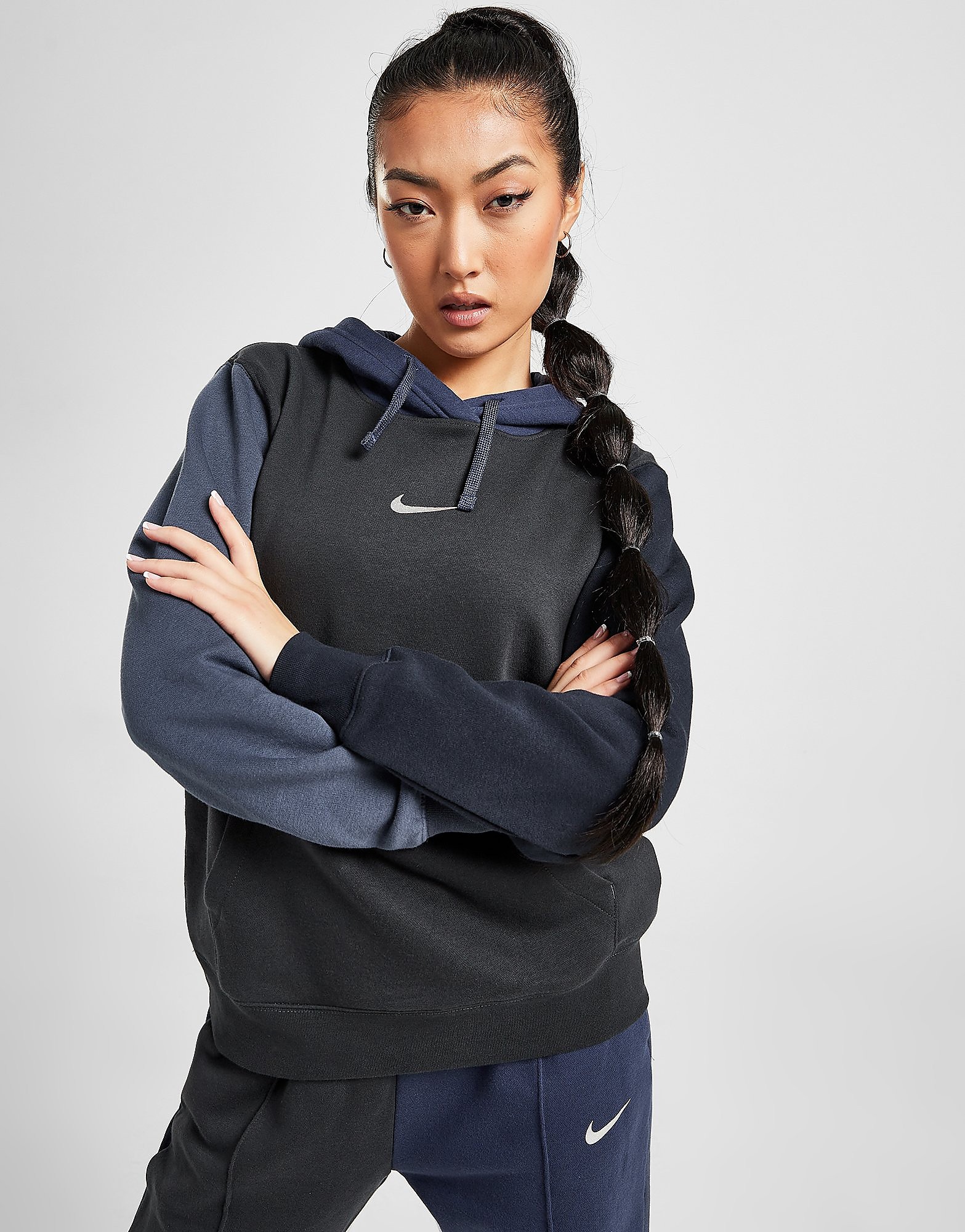

Nike Colour Block Swoosh Hoodie - Off-Noir - Womens, Off-Noir