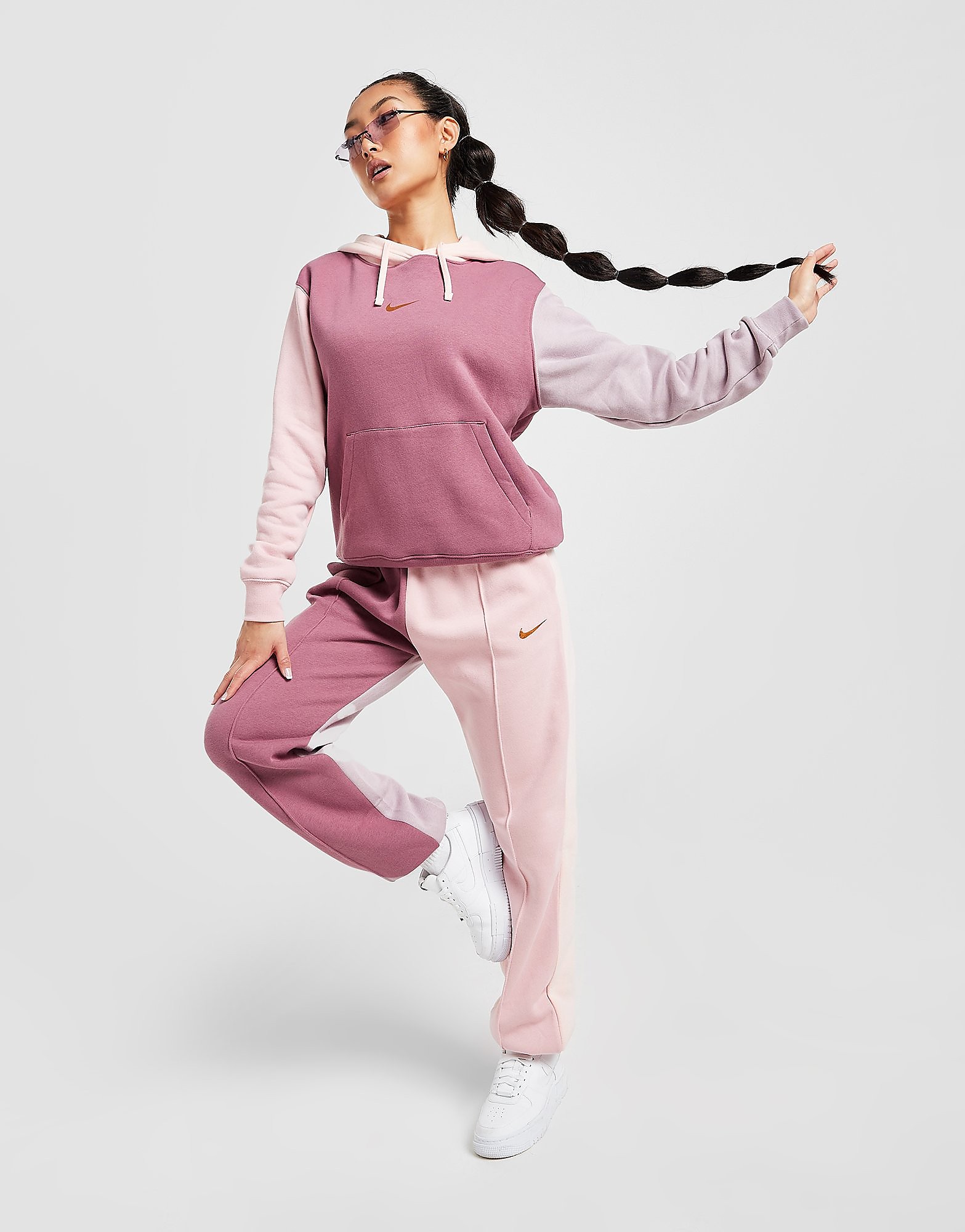 

Nike Colour Block Swoosh Joggers - Light Mulberry/Pink Glaze - Womens, Light Mulberry/Pink Glaze