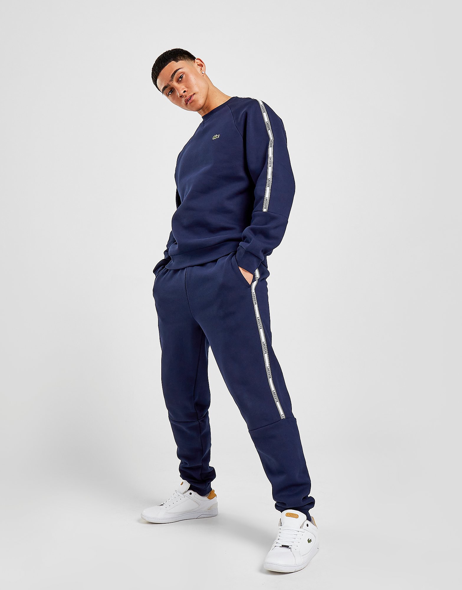 

Lacoste Colour Block Tape Joggers - Blue - Mens, Blue