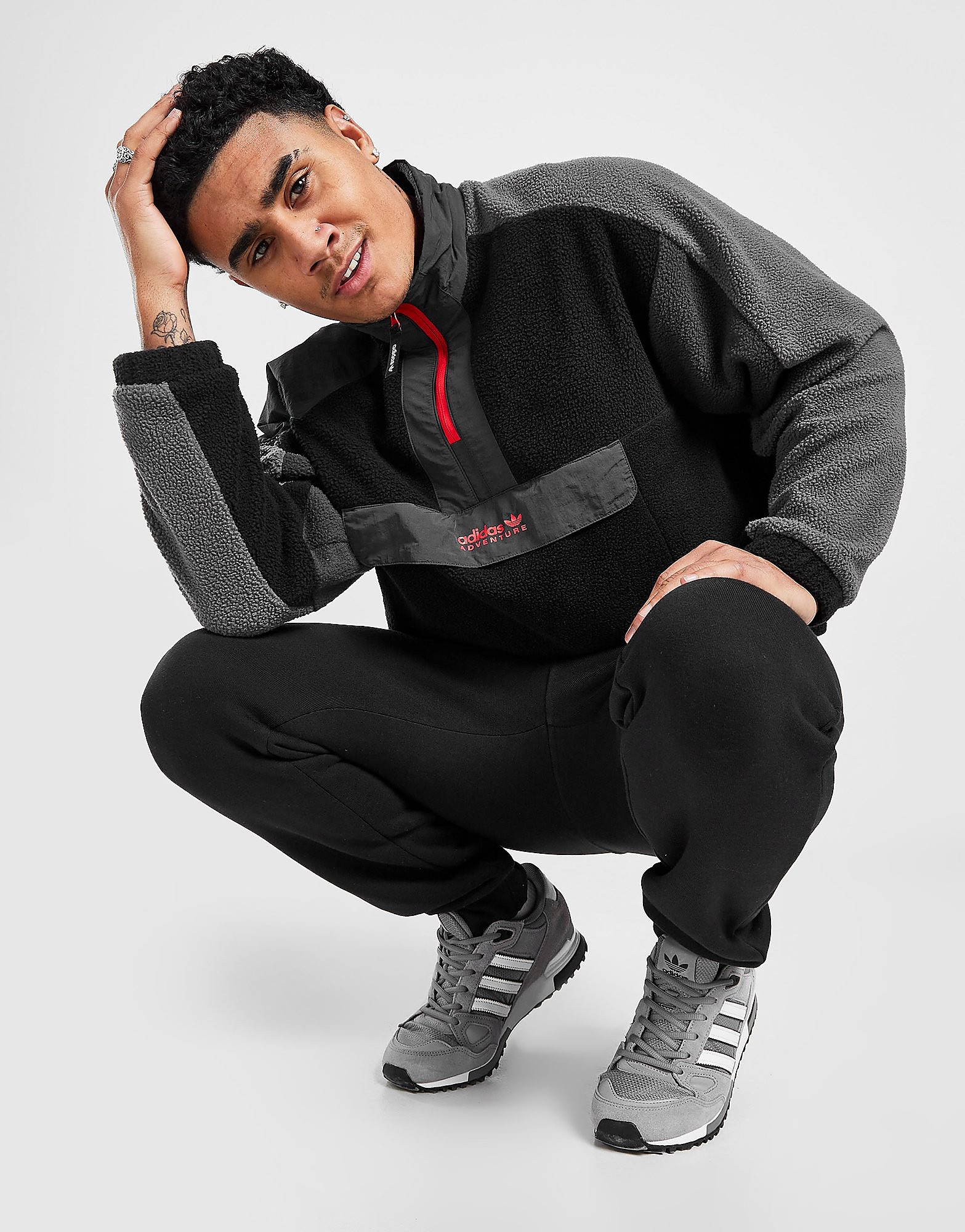 adidas Originals Adventure Squamish 93 Sweatshirt - Black - Mens, Black