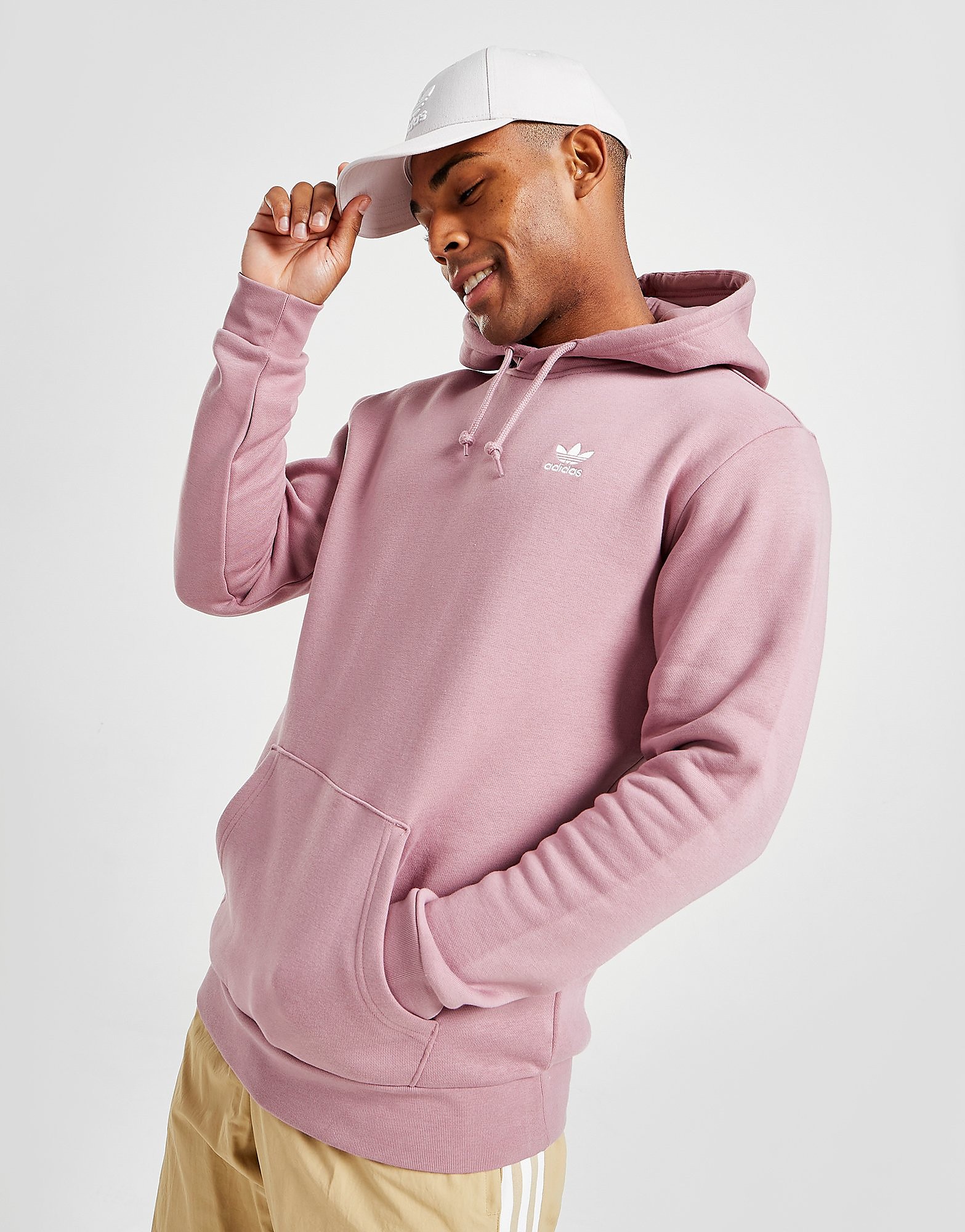 

adidas Originals Trefoil Essential Hoodie - Magic Mauve - Mens, Magic Mauve
