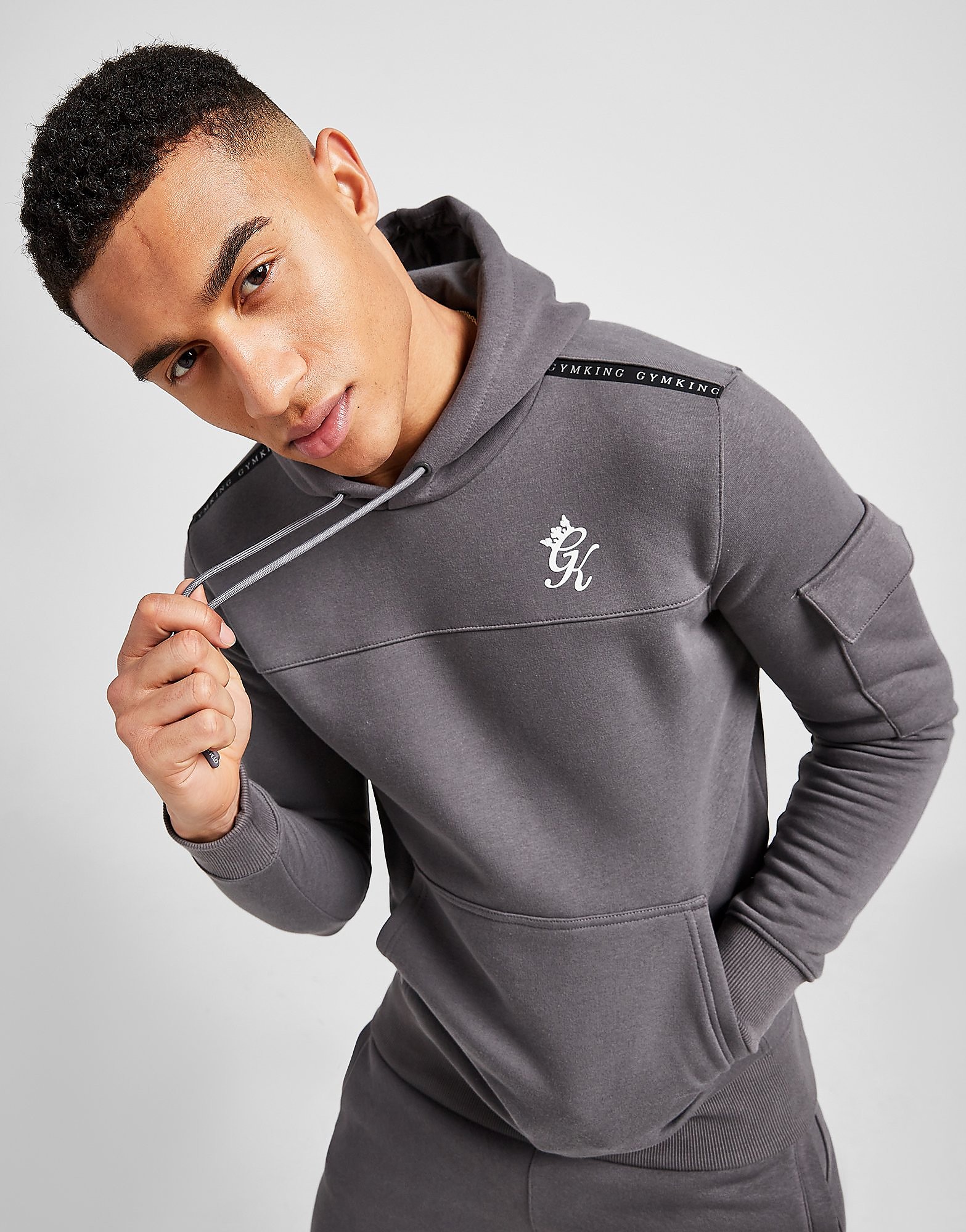 

Gym King Tape Overhead Hoodie - Only at JD - Grey - Mens, Grey