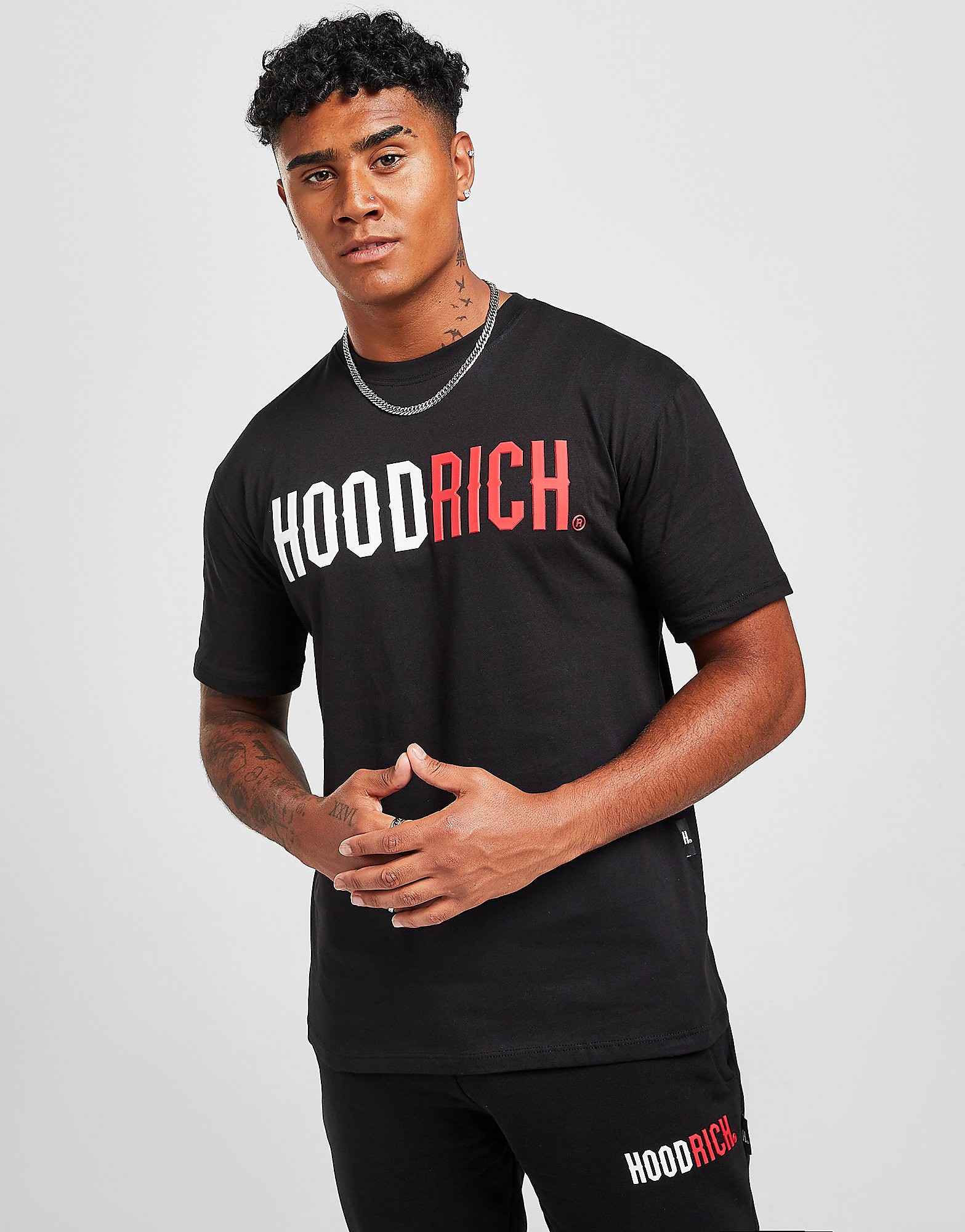 Hoodrich Splitter T-Shirt - Black - Mens, Black
