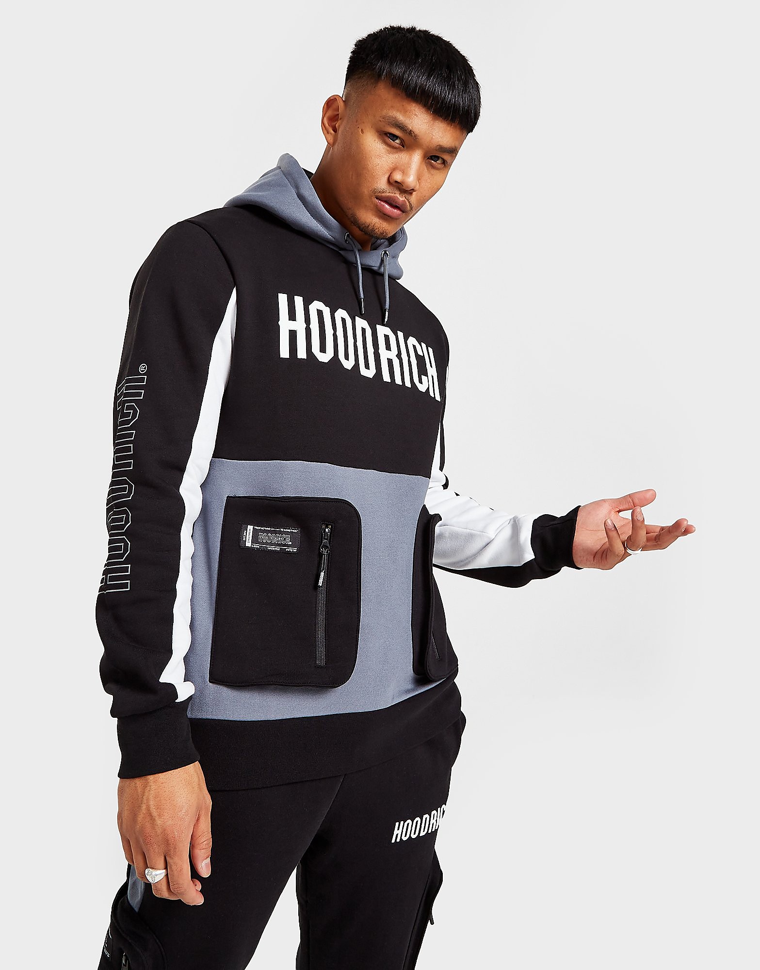 Hoodrich Stamp Hoodie - Black - Mens, Black