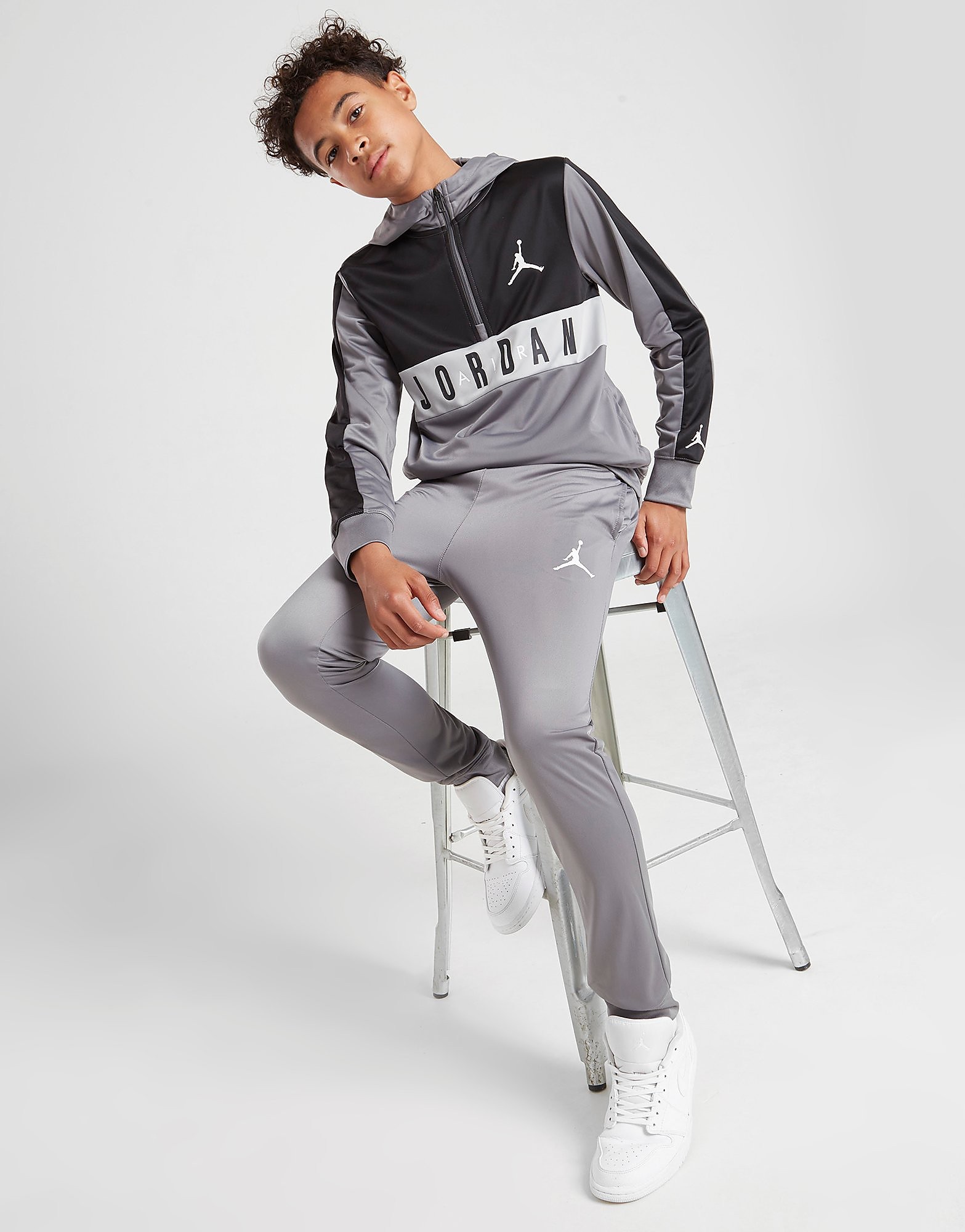 

Jordan Colour Block Hooded Tracksuit Junior - Only at JD - Grey/GRY$ - Kids, Grey/GRY$