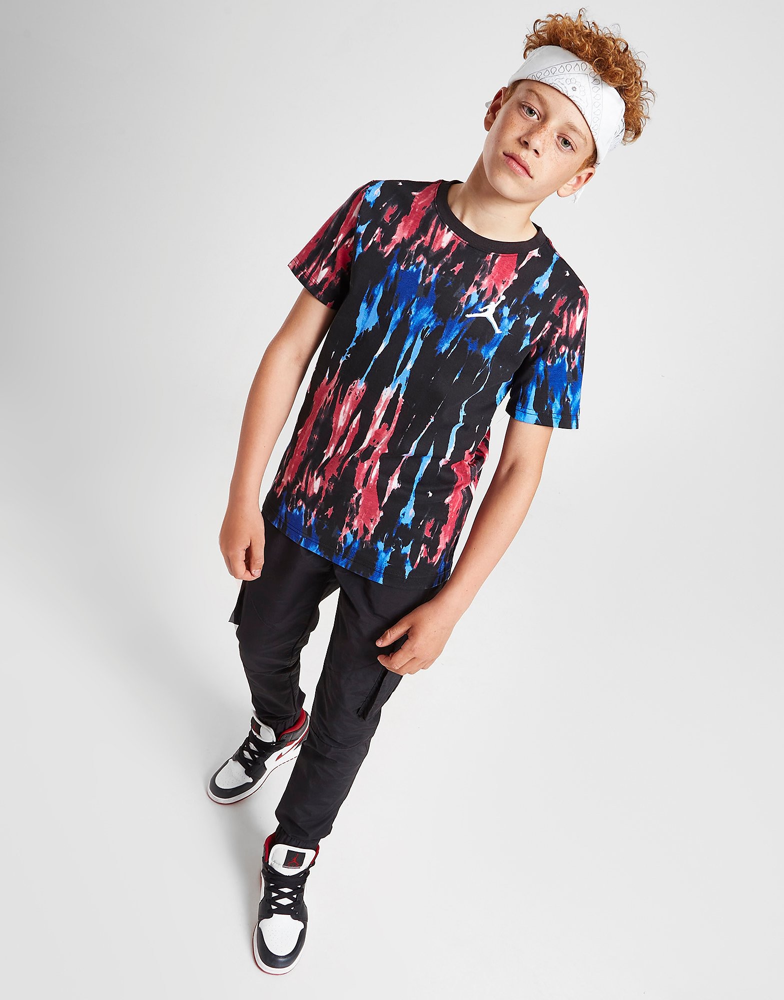 

Jordan Sport DNA Tie Dye T-Shirt Junior - Black - Kids, Black