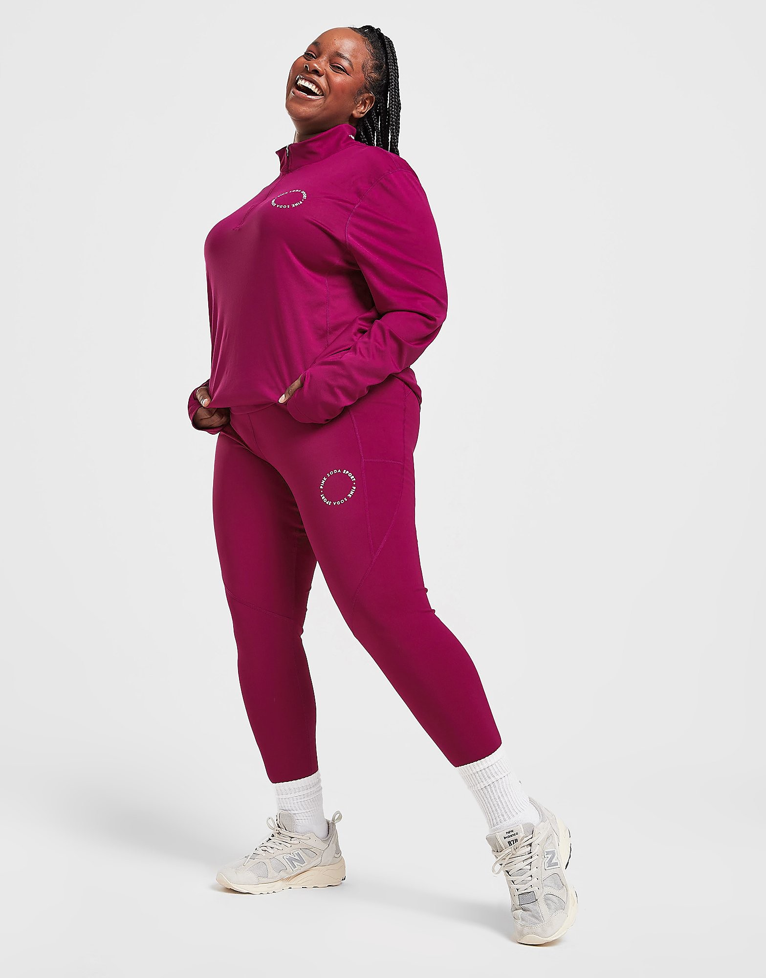 

Pink Soda Sport Olympic Plus Size Hourglass Tights - Only at JD - Pink - Womens, Pink