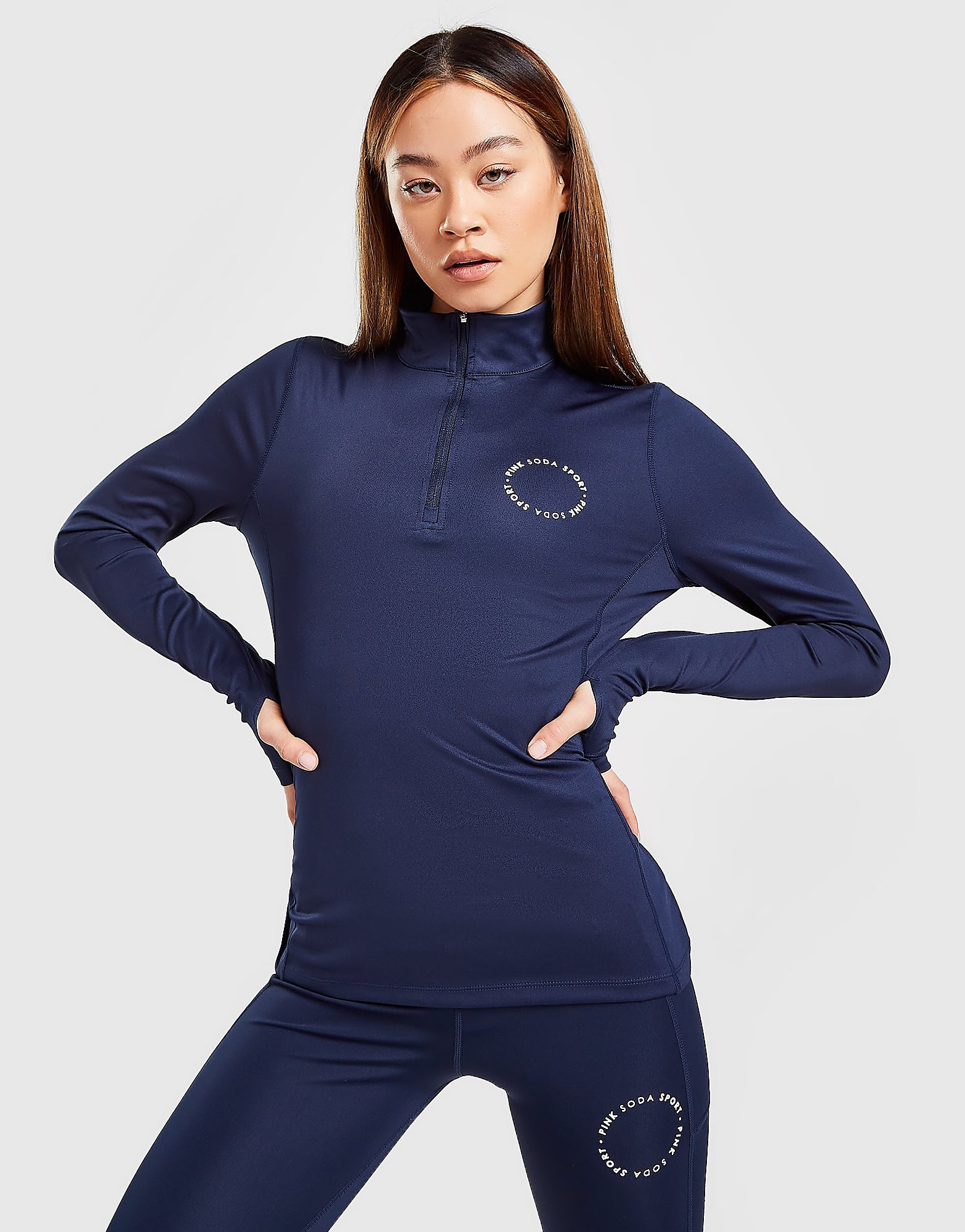 

Pink Soda Sport Olympic 1/4 Zip Top - Only at JD - Navy - Womens, Navy