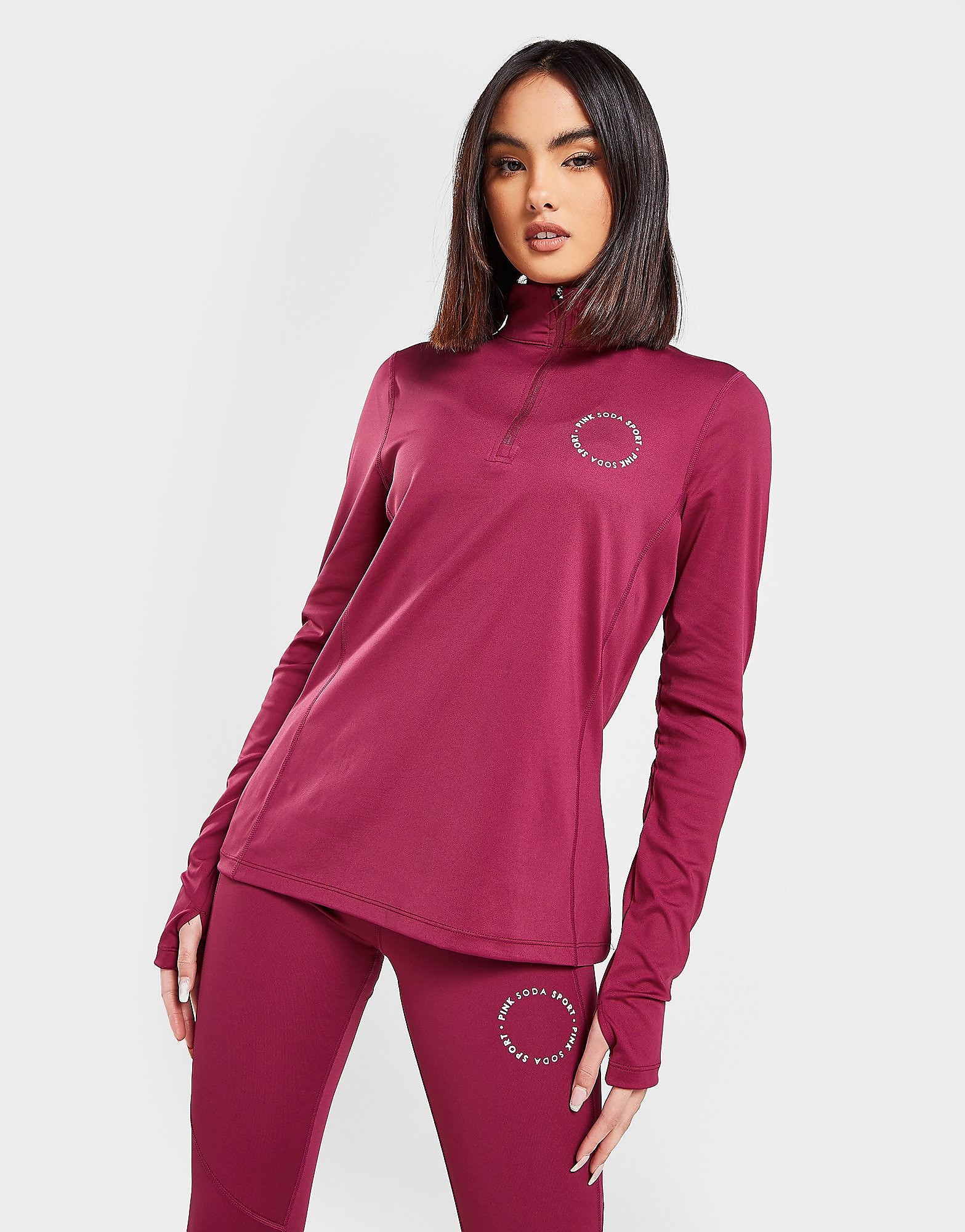

Pink Soda Sport Olympic 1/4 Zip Top - Only at JD - Pink - Womens, Pink